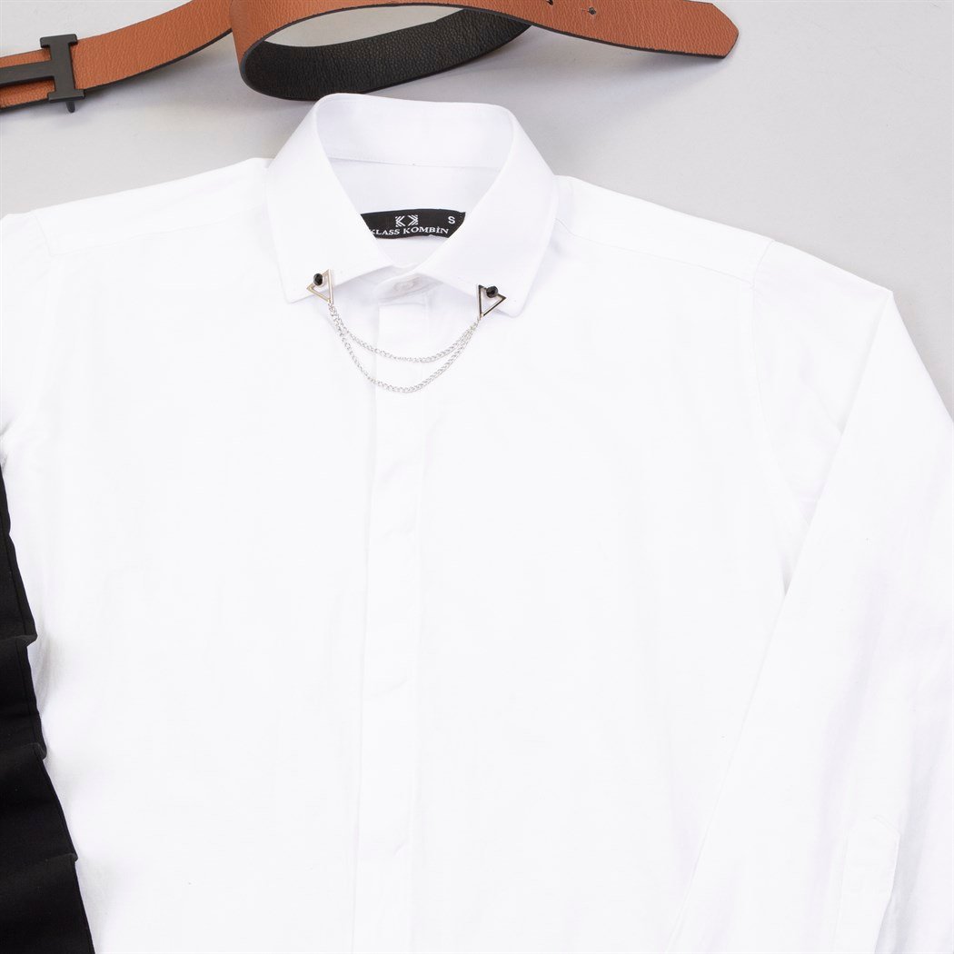 Siyah Kumaş Pantolon Gömlek Ayakkabı Kombin