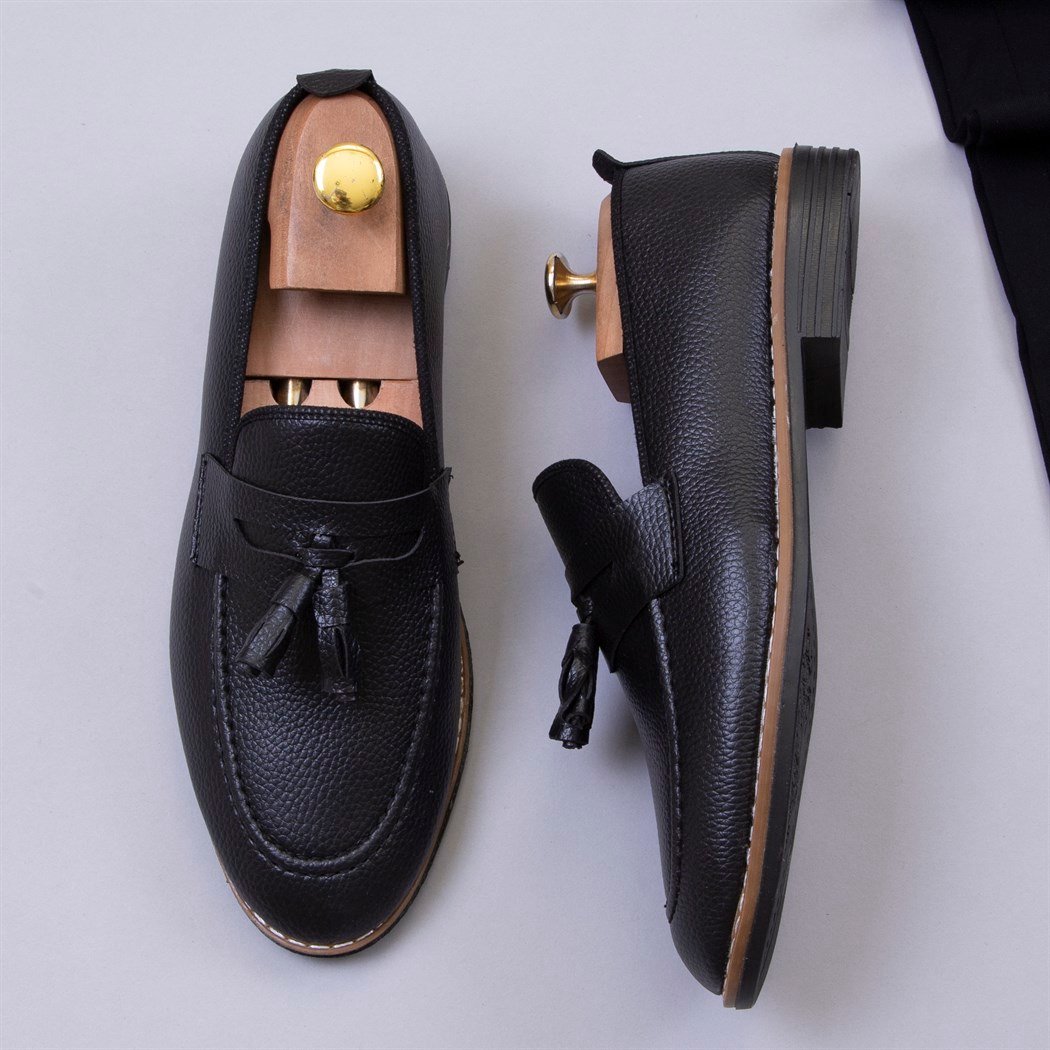 Siyah Kumaş Pantolon Gömlek Ayakkabı Kombin