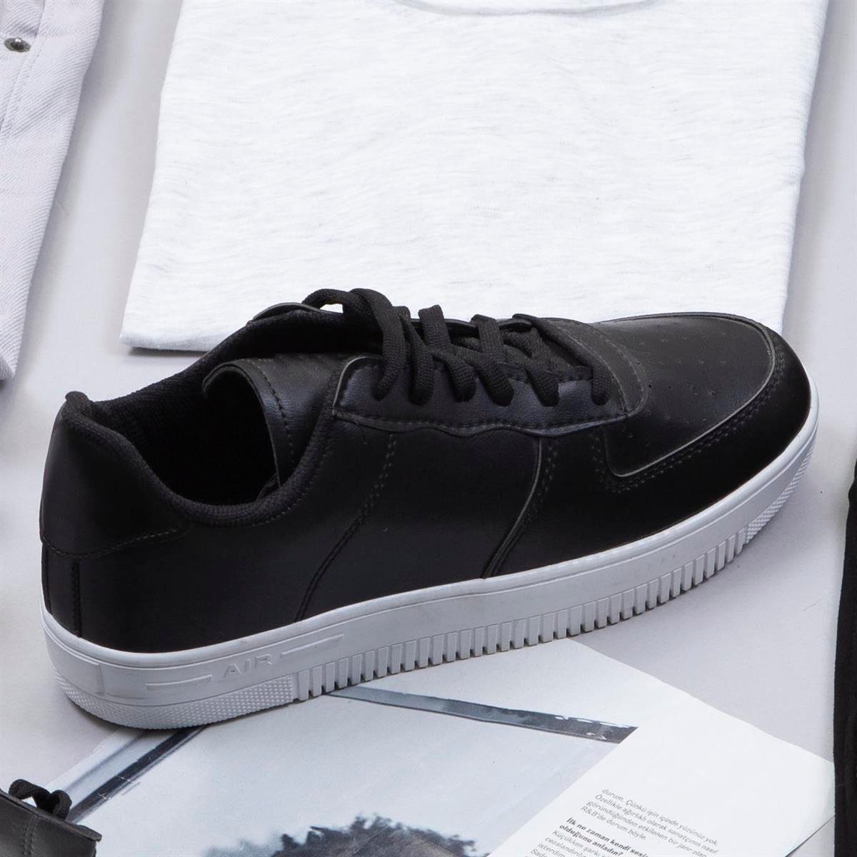 Siyah Nubuk Ceket Tişört Pantolon Ayakkabı Kombin