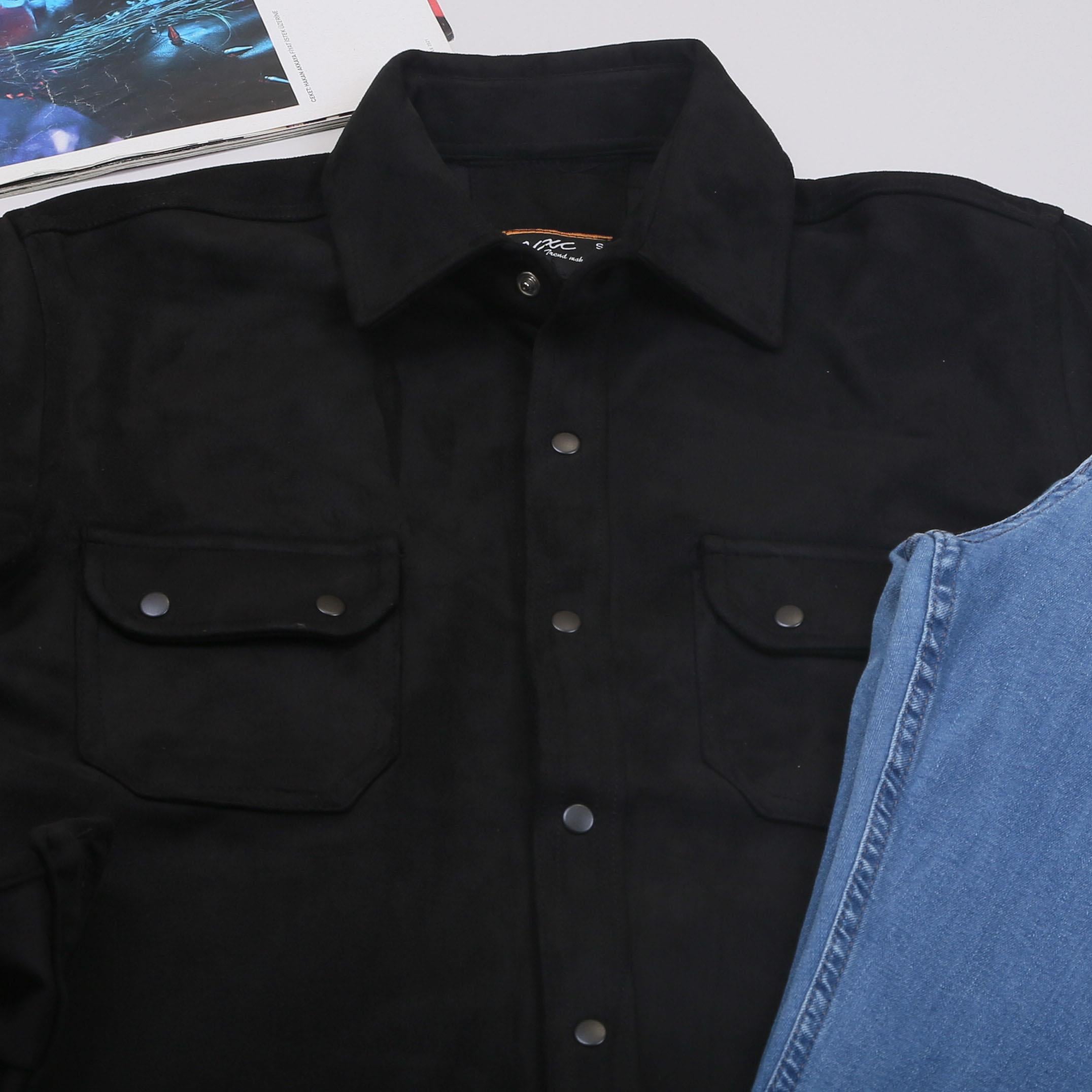 Siyah Nubuk Gömlek Pantolon Ayakkabı Kombin