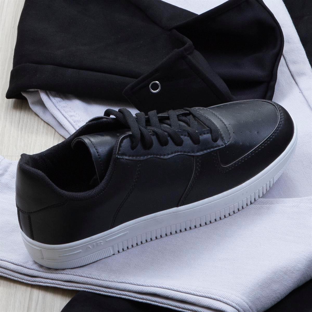 Siyah Nubuk Gömlek Pantolon Ayakkabı Kombin