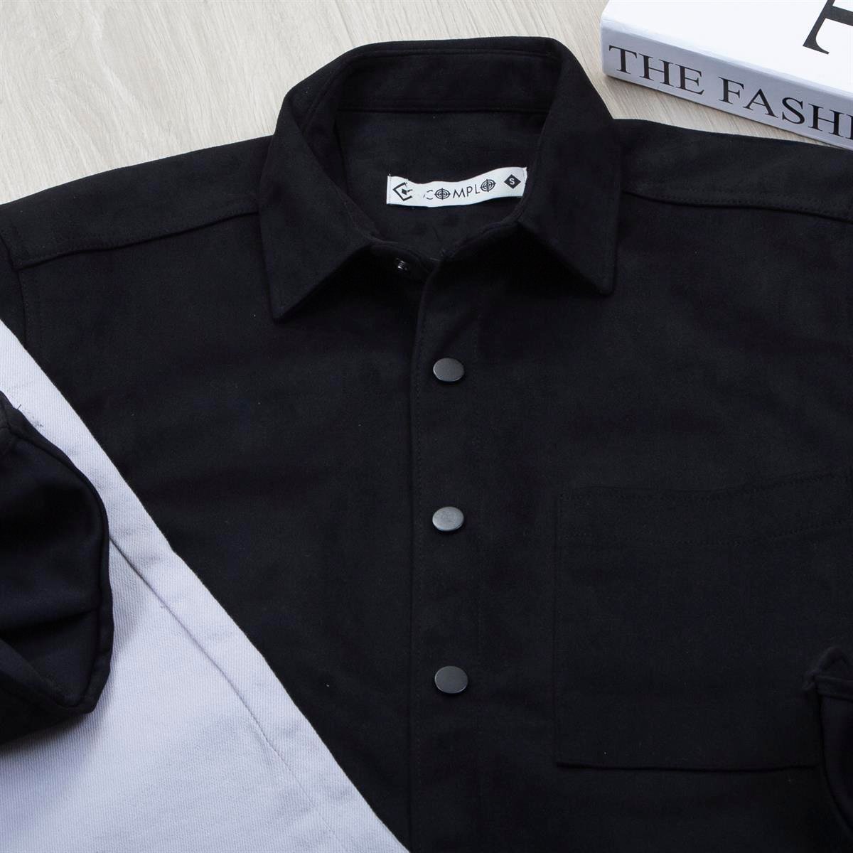 Siyah Nubuk Gömlek Pantolon Ayakkabı Kombin