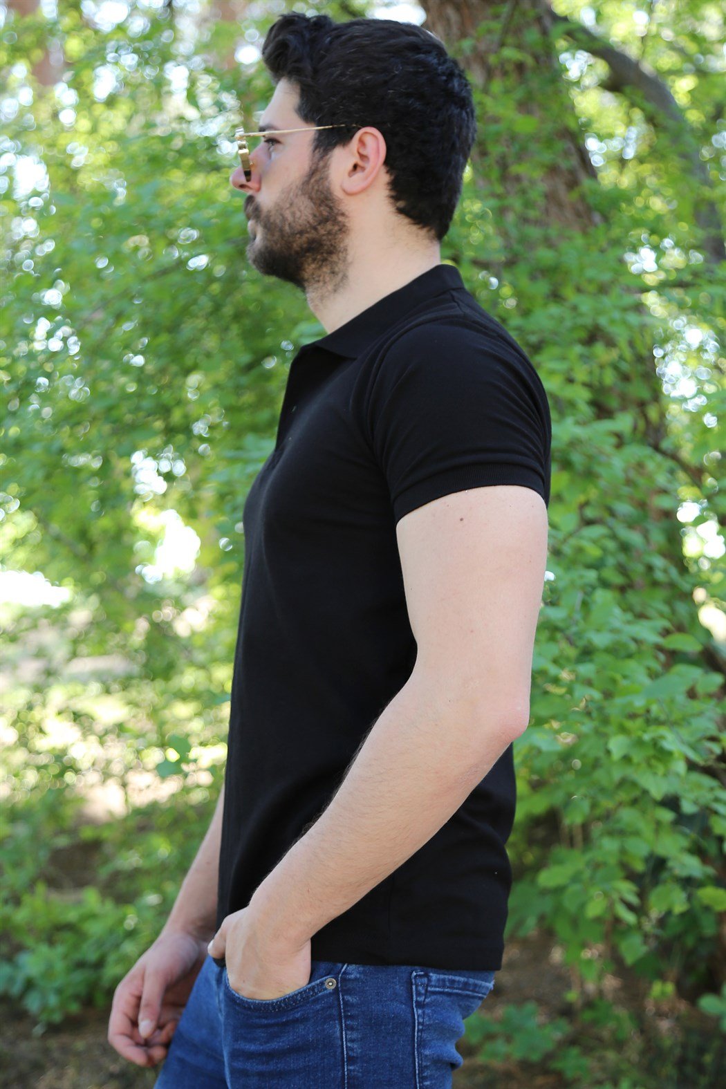 Siyah Polo Yaka Tişört