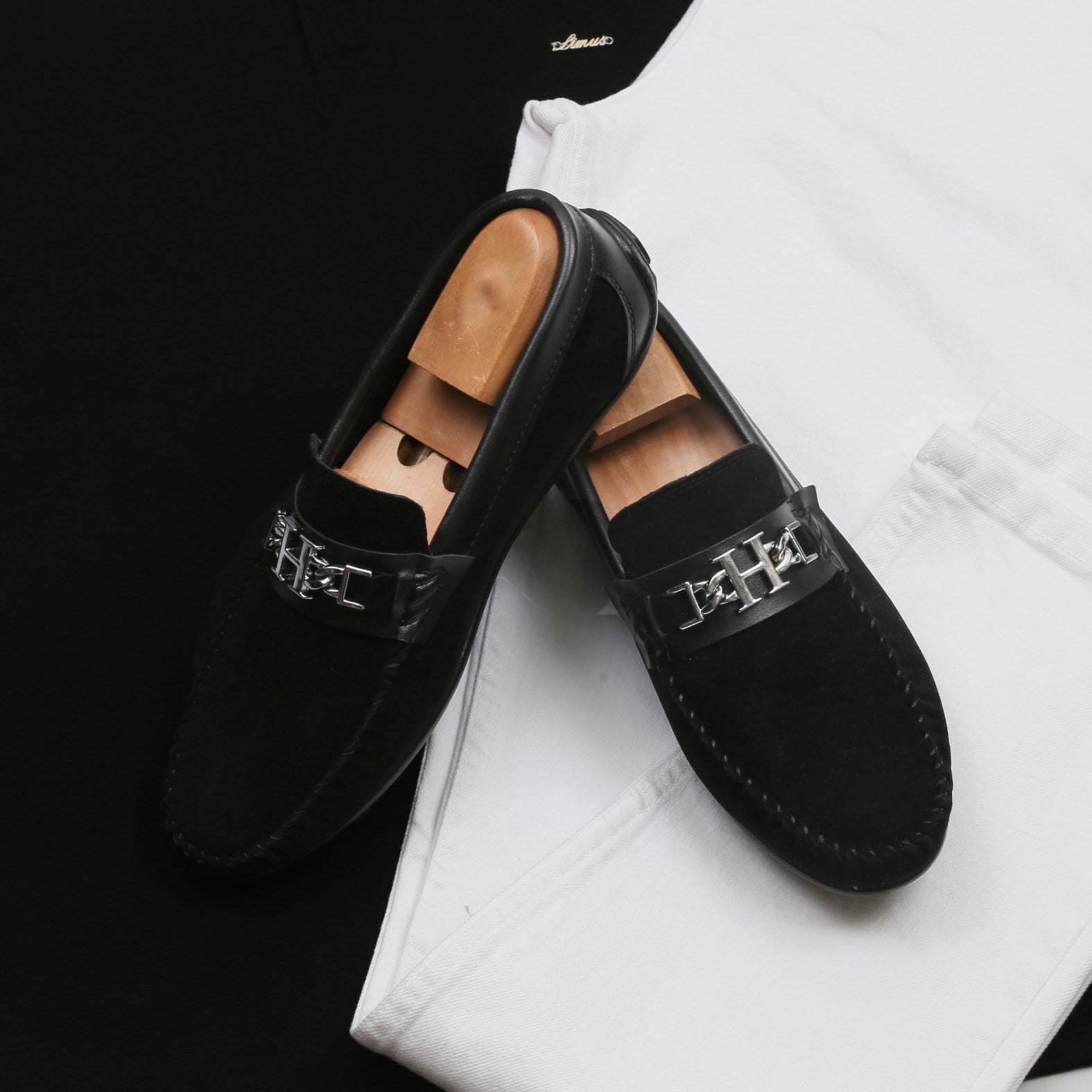 Siyah Polo Yaka Tişört Kot Pantolon Kombini Erkek | Slim Fit Şık Günlük Set
