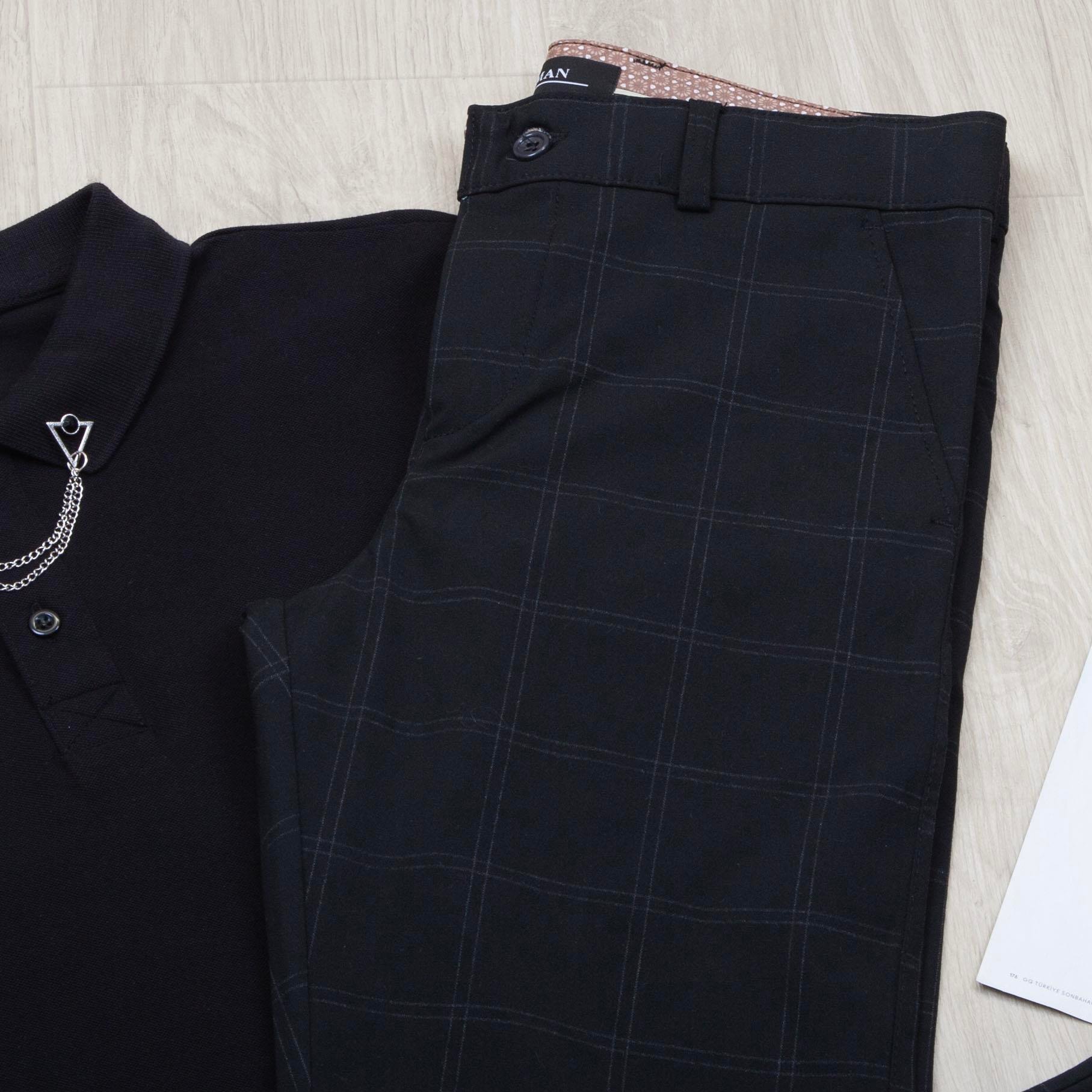 Siyah Polo Yaka Tişört Pantolon Ayakkabı Kombin