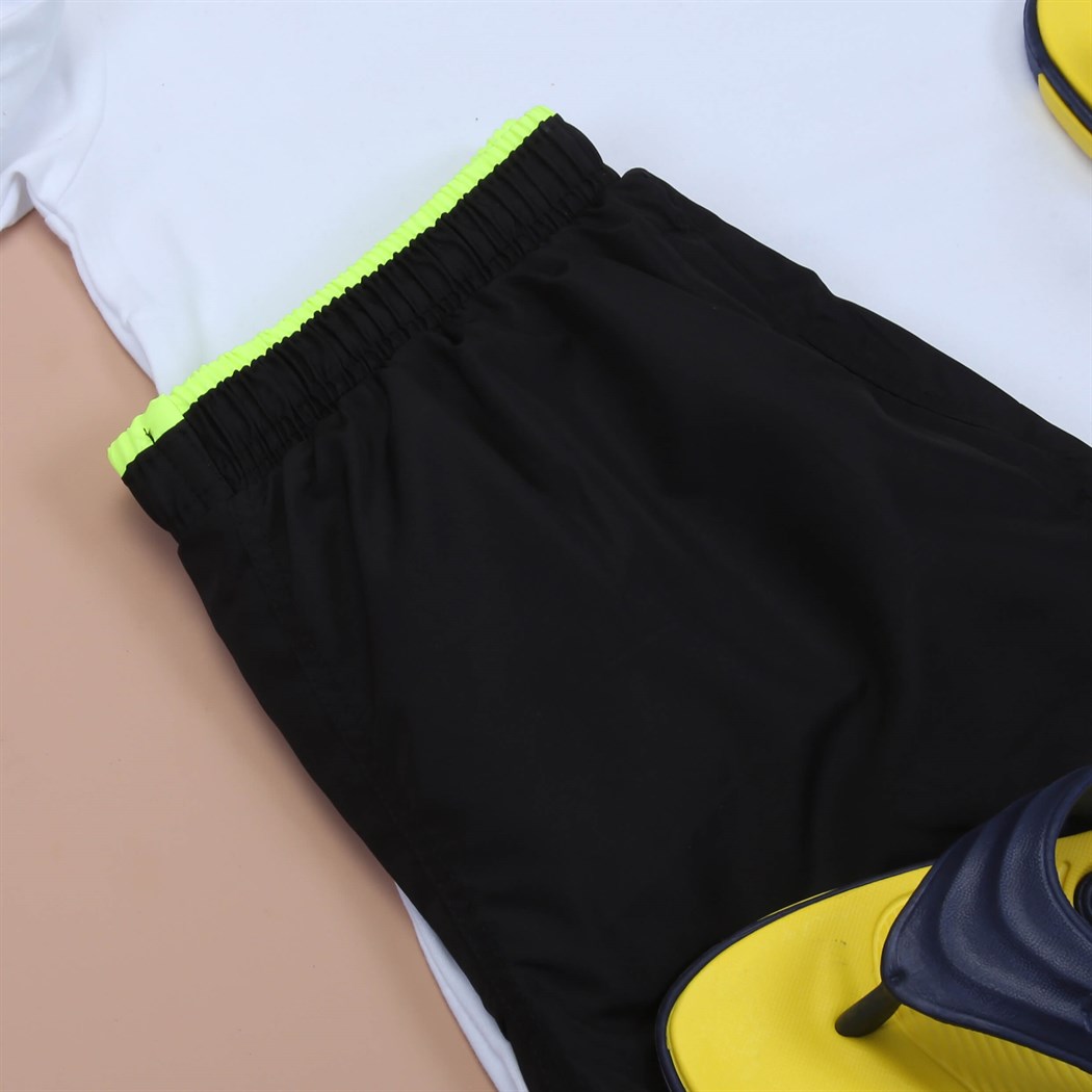 Siyah Sort Tshirt Terlik Kombini