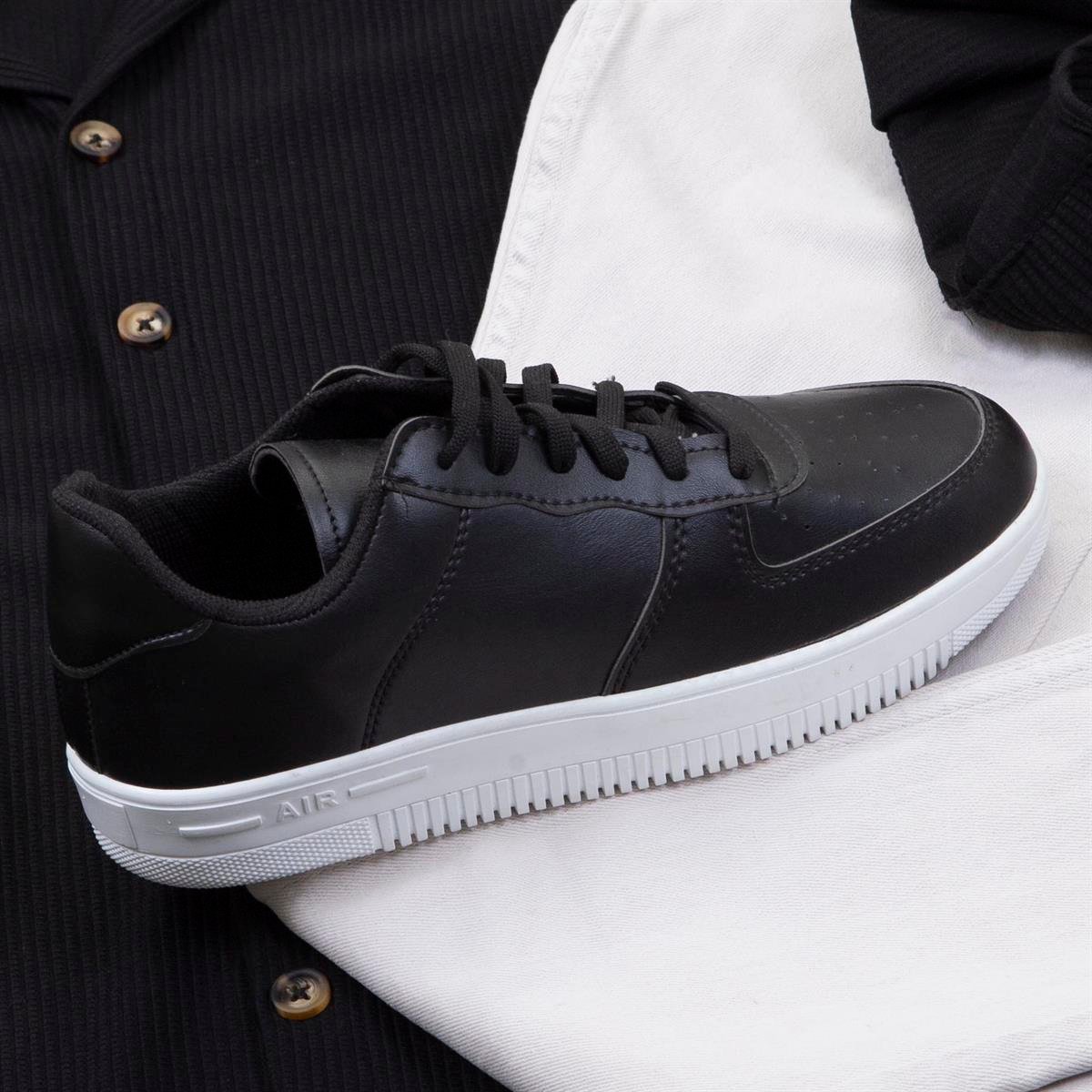 Siyah Spor Gömlek Pantolon Ayakkabı Kombin