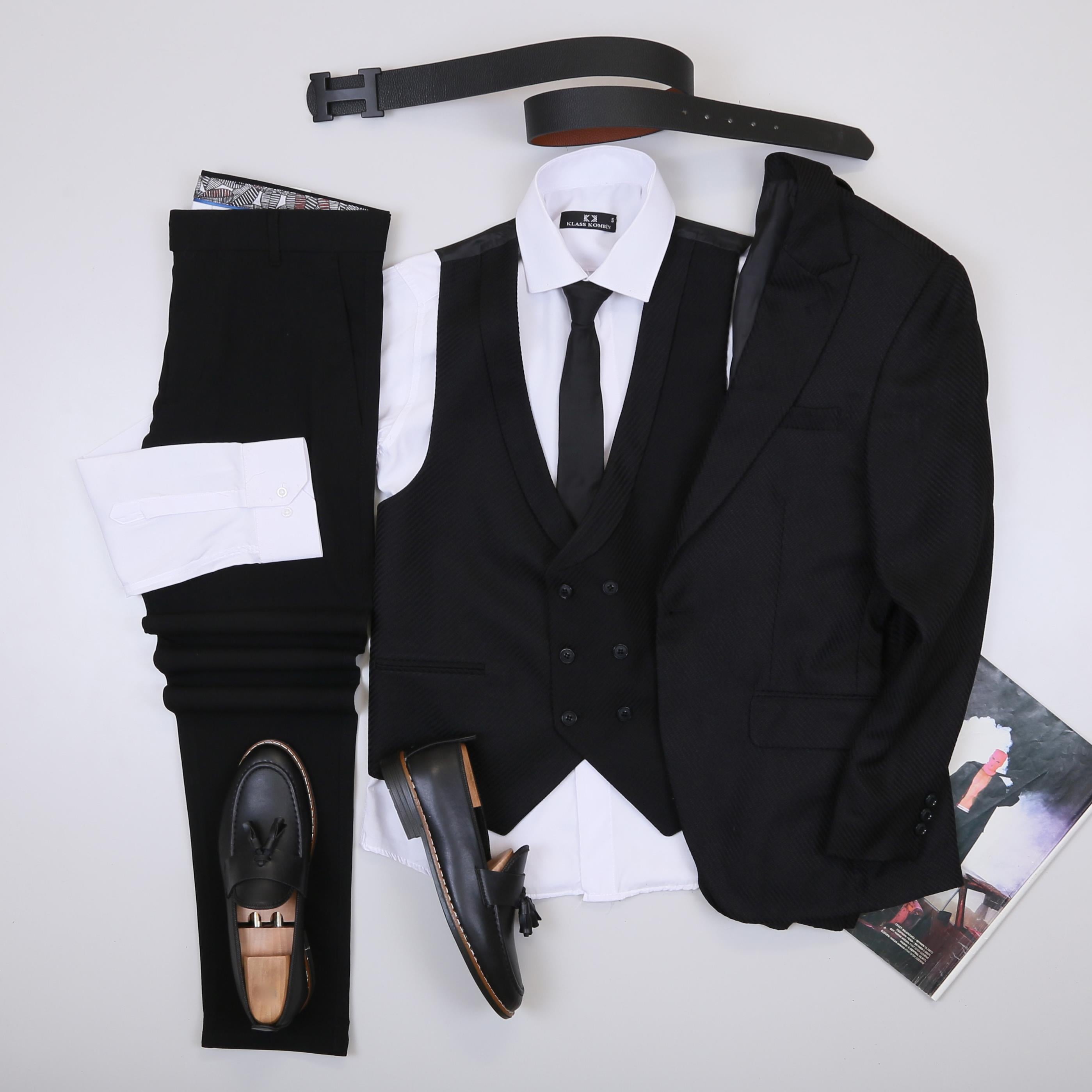 Siyah Takım Elbise Kombini