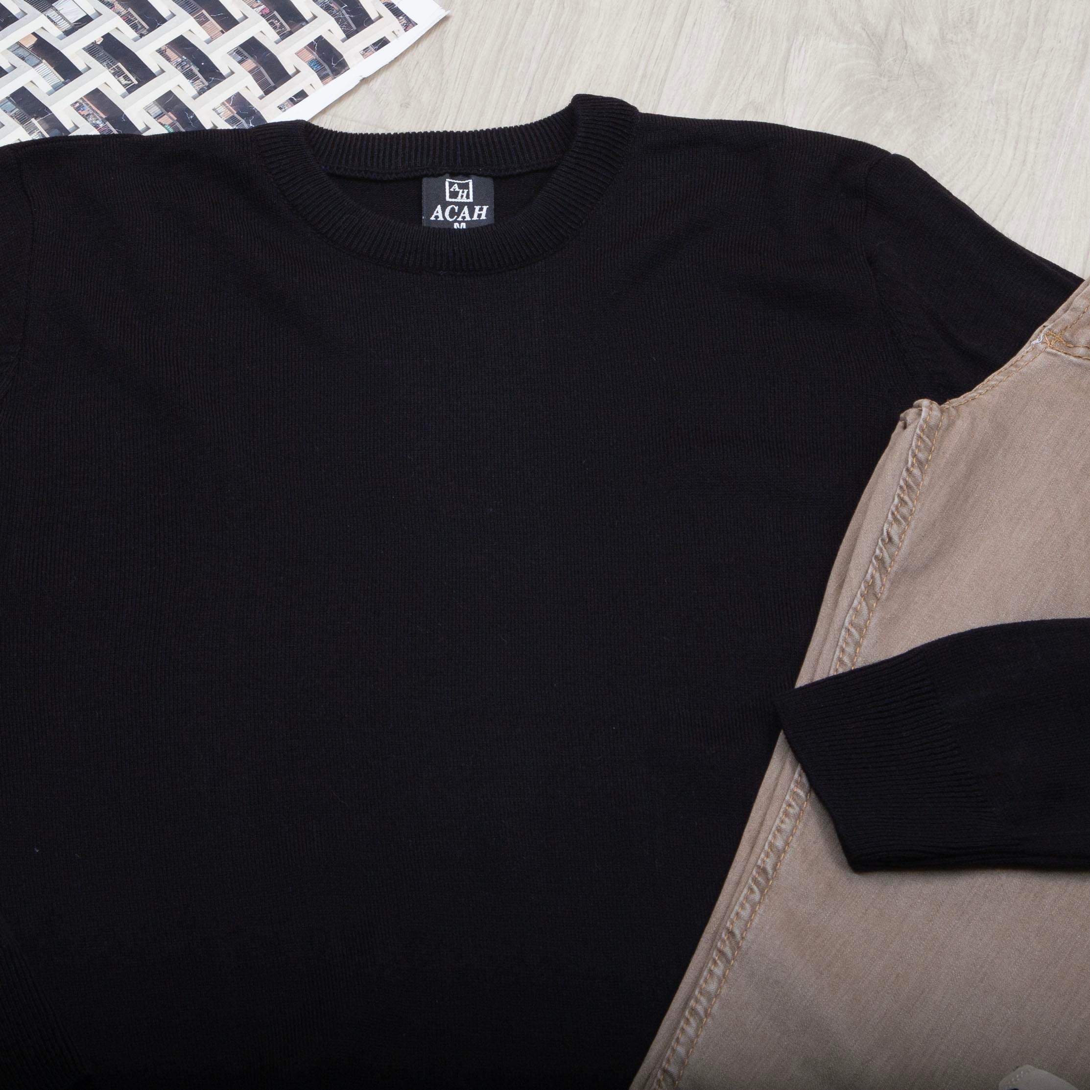 Siyah Triko Kazak Pantolon Bot Kombin 