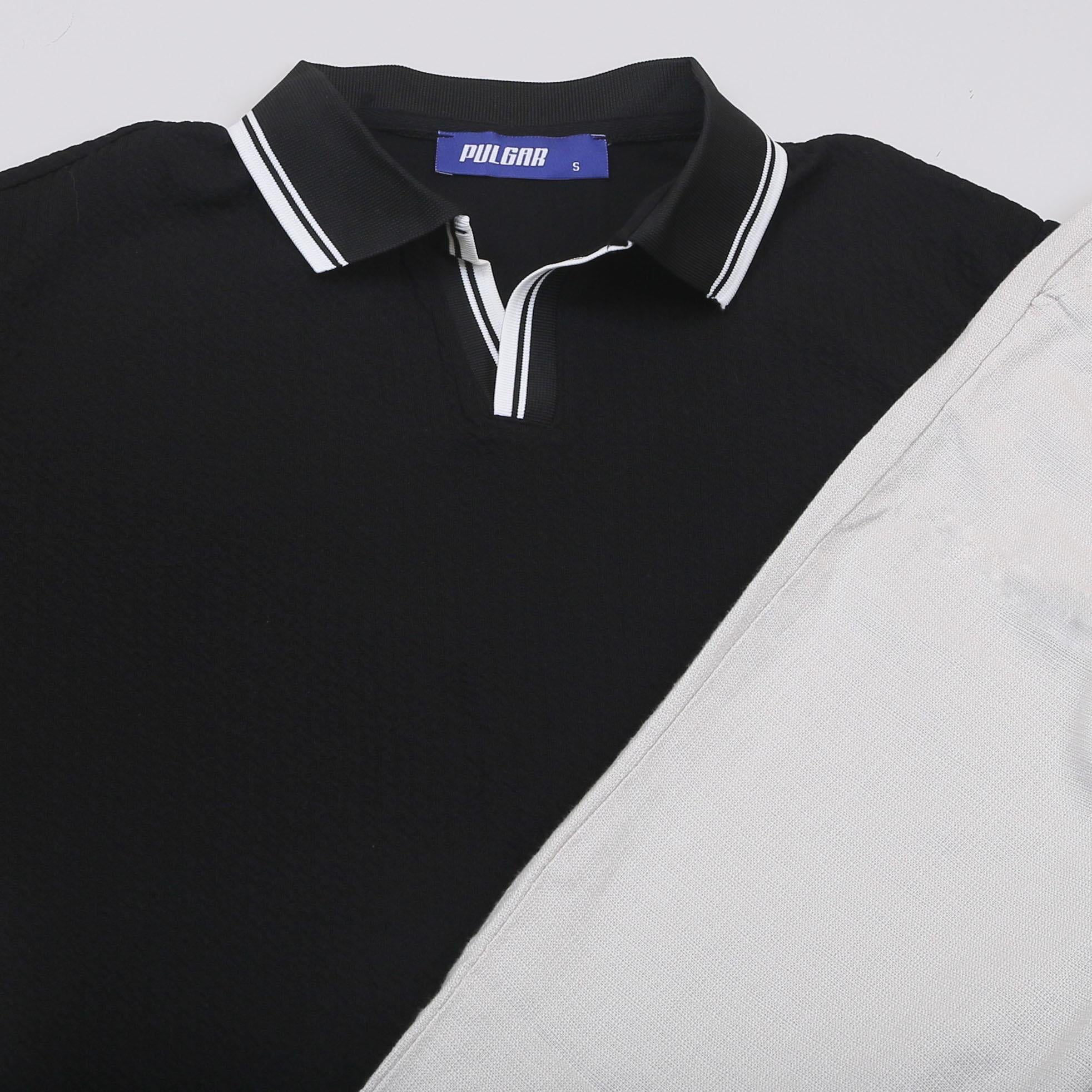 Siyah Triko Polo Yaka Tişört Pantolon Ayakkabı Kombin