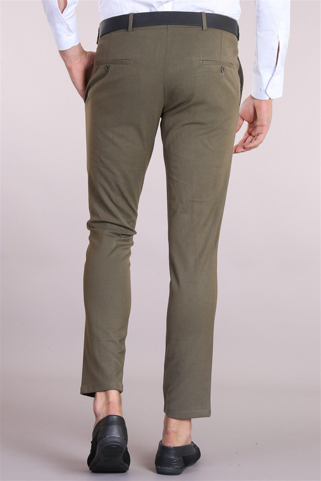 Slim Fit Açık Haki Pantolon