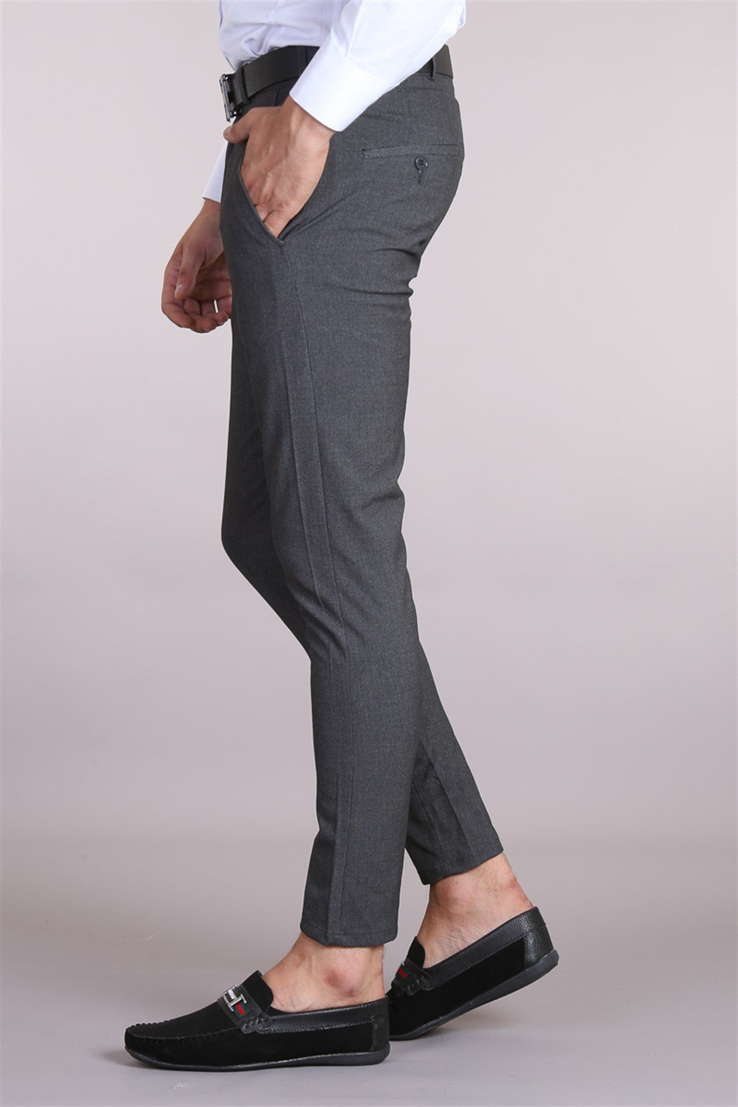 Slim Fit Füme Pantolon