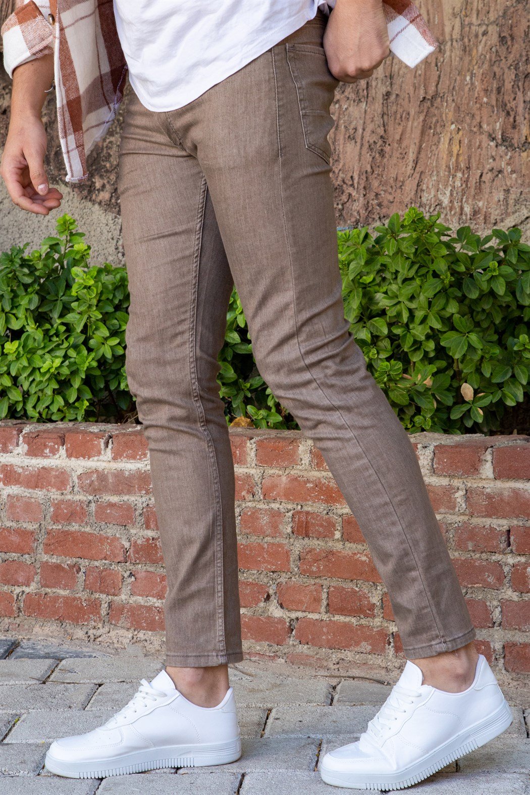 ERKEK DAR KESİM DAR PAÇA ERKEK JEAN KAHVE JEAN KAHVE