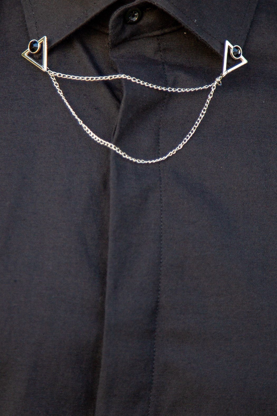 Slim fit siyah klasik gömlek