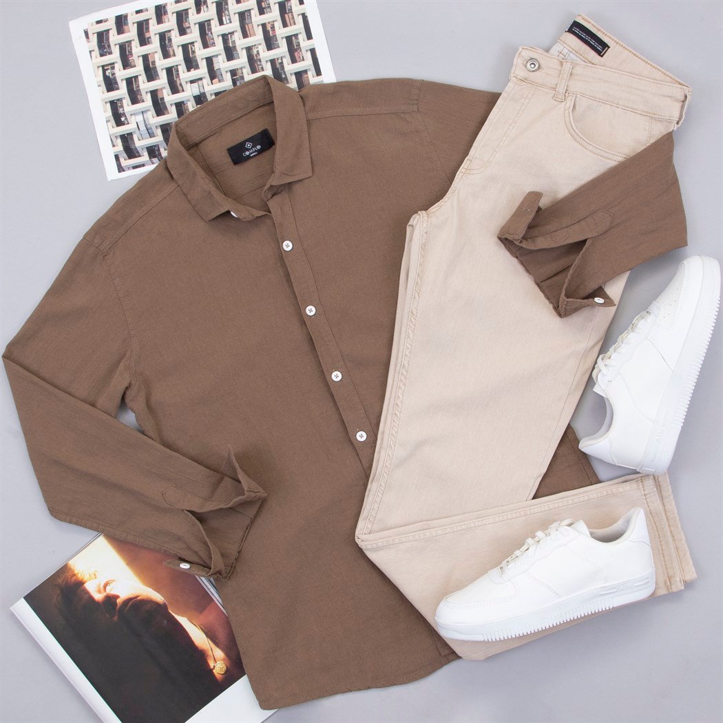 Spor Gömlek Pantolon Ayakkabı Kombin