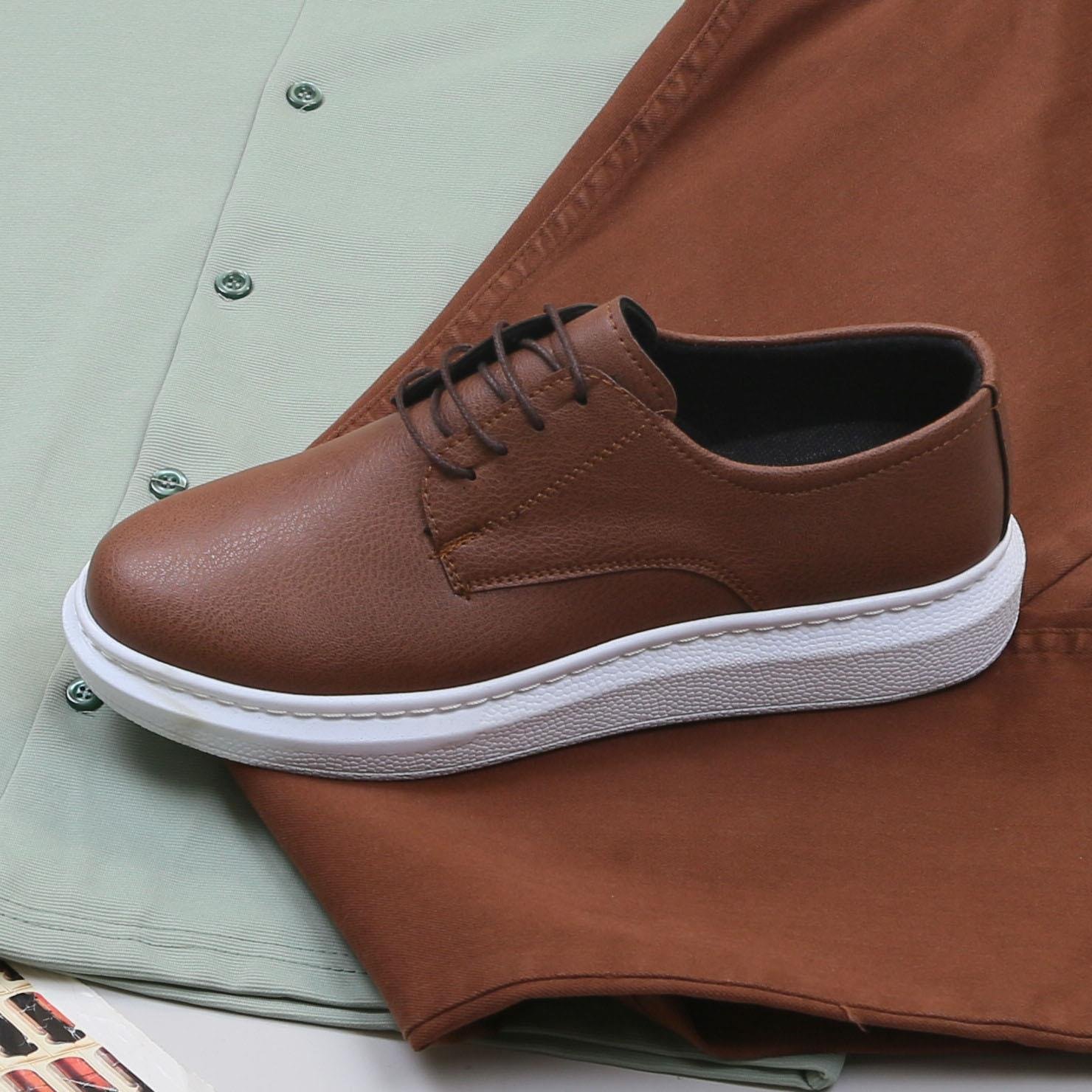 Su Yeşili Kısa Kol Gömlek Pantolon Ayakkabı Kombin