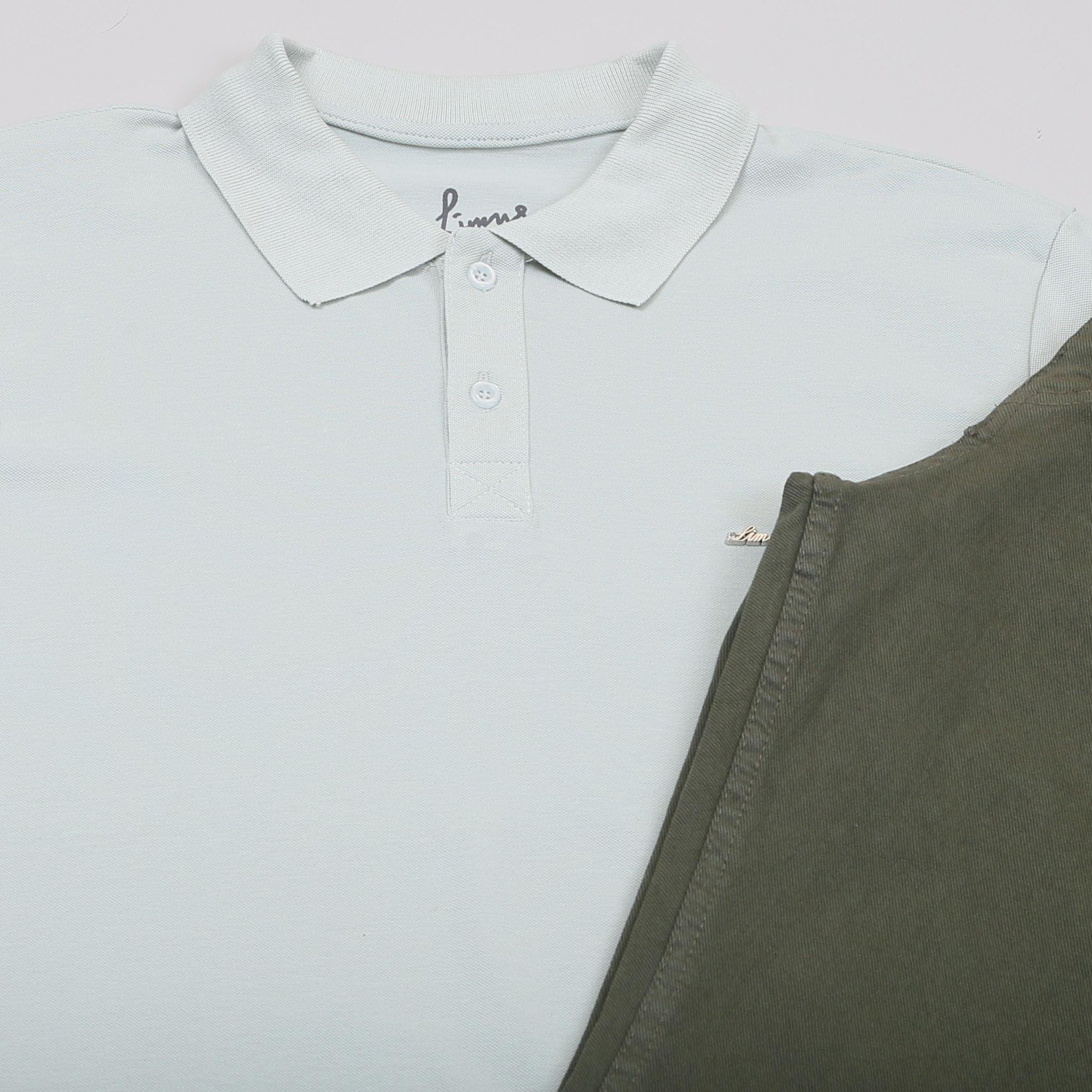 Su Yeşili Polo Yaka Tişört Pantolon Ayakkabı Kombin