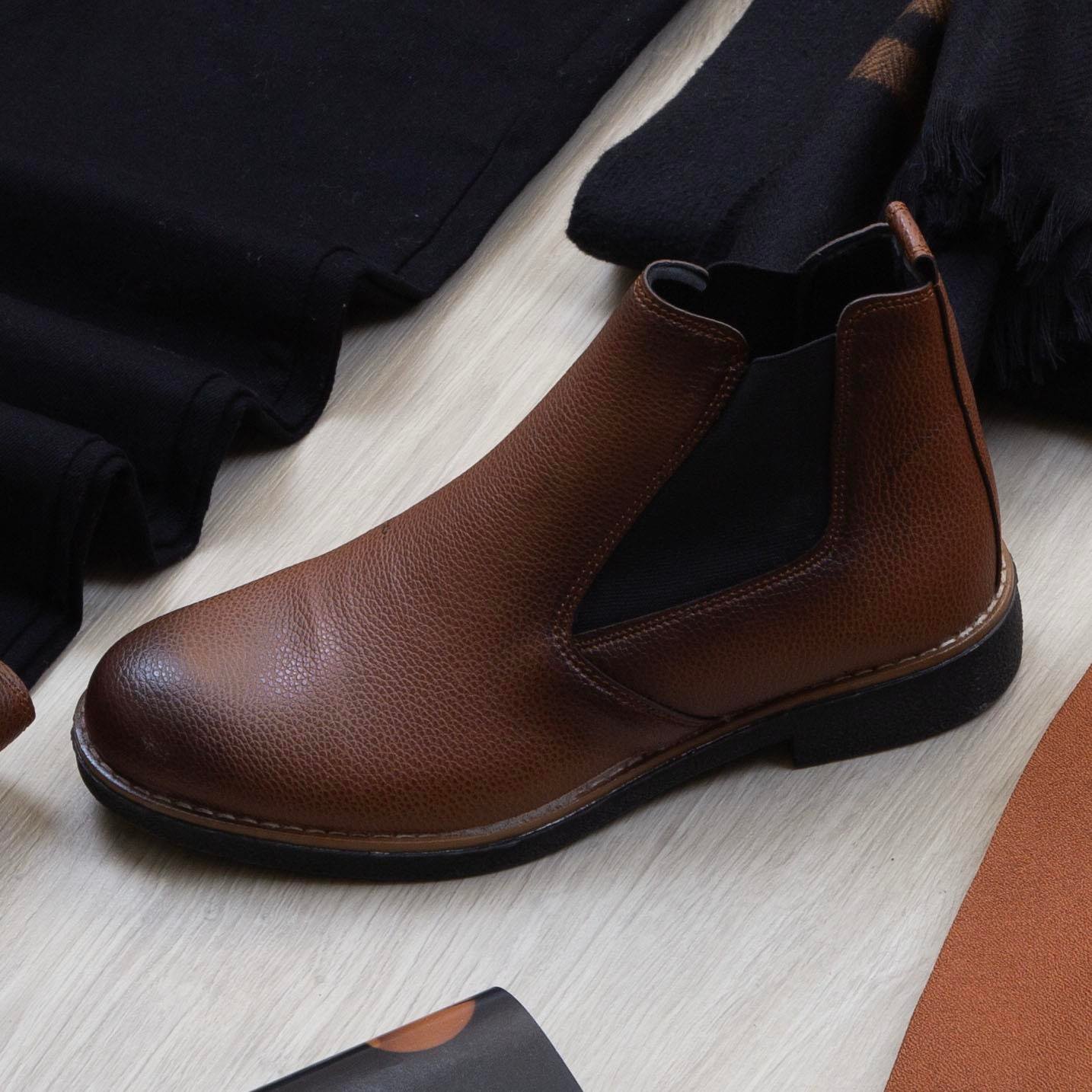 Taba Blazer Ceket Boğazlı Body Pantolon Bot Kombin