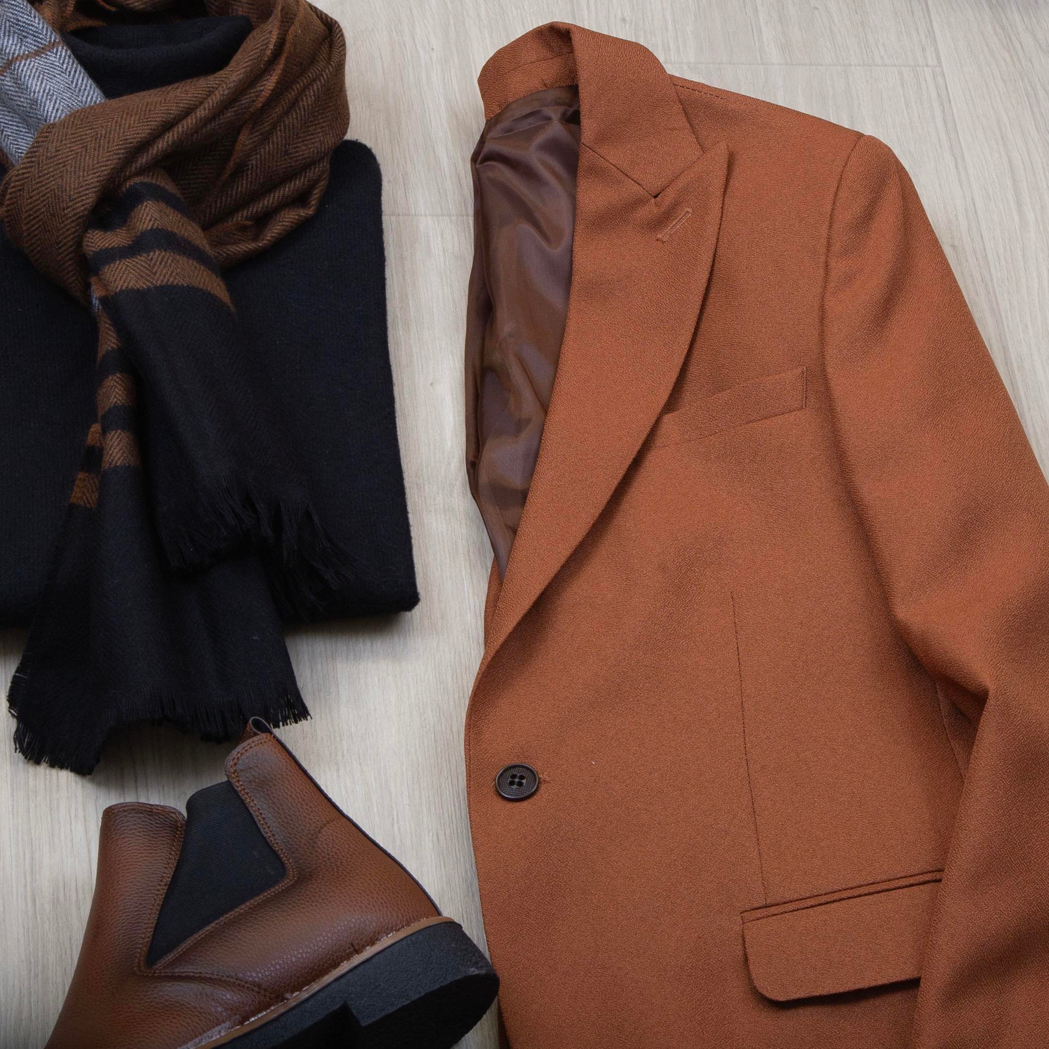 Taba Blazer Ceket Boğazlı Body Pantolon Bot Kombin