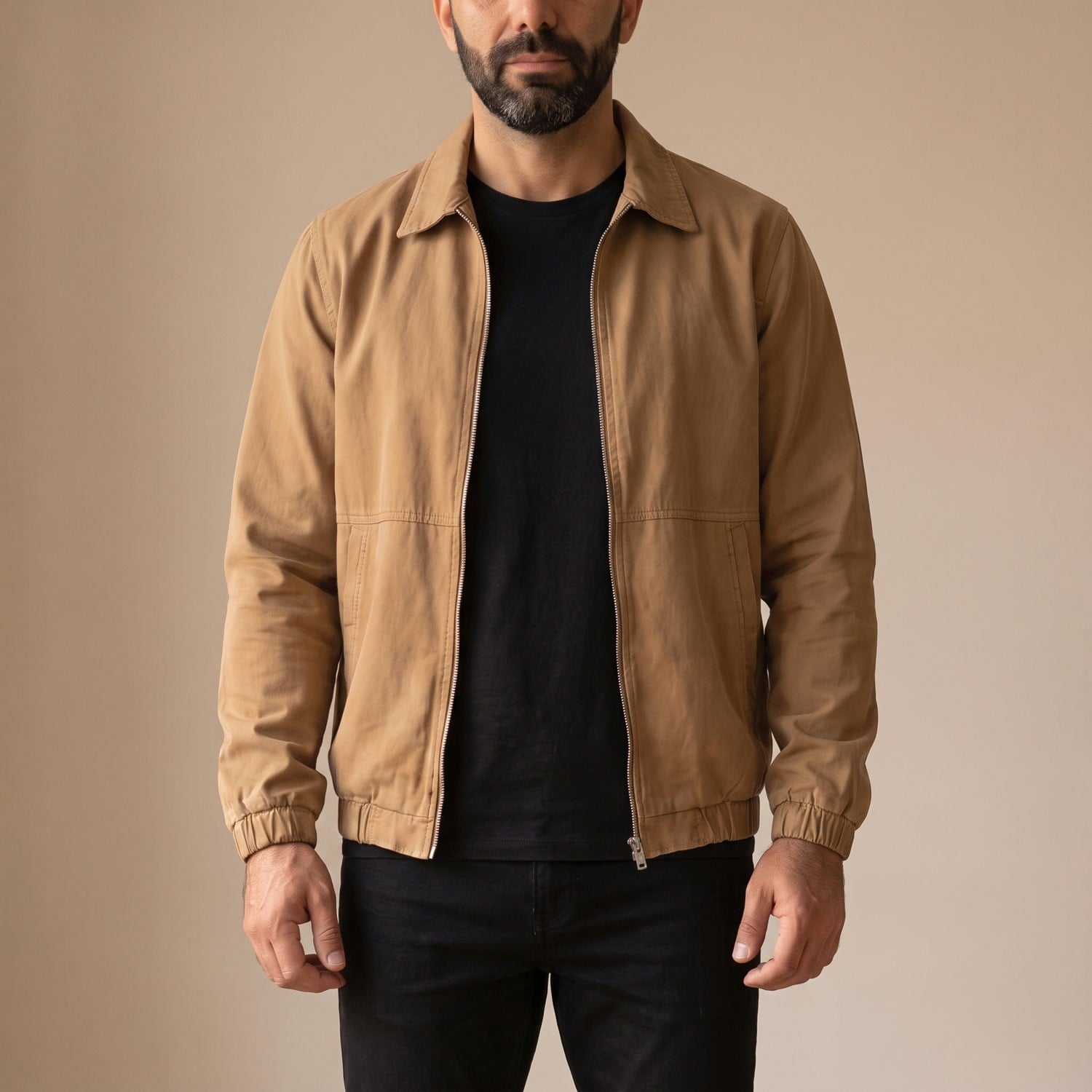 Taba Bomber Ceket Erkek
