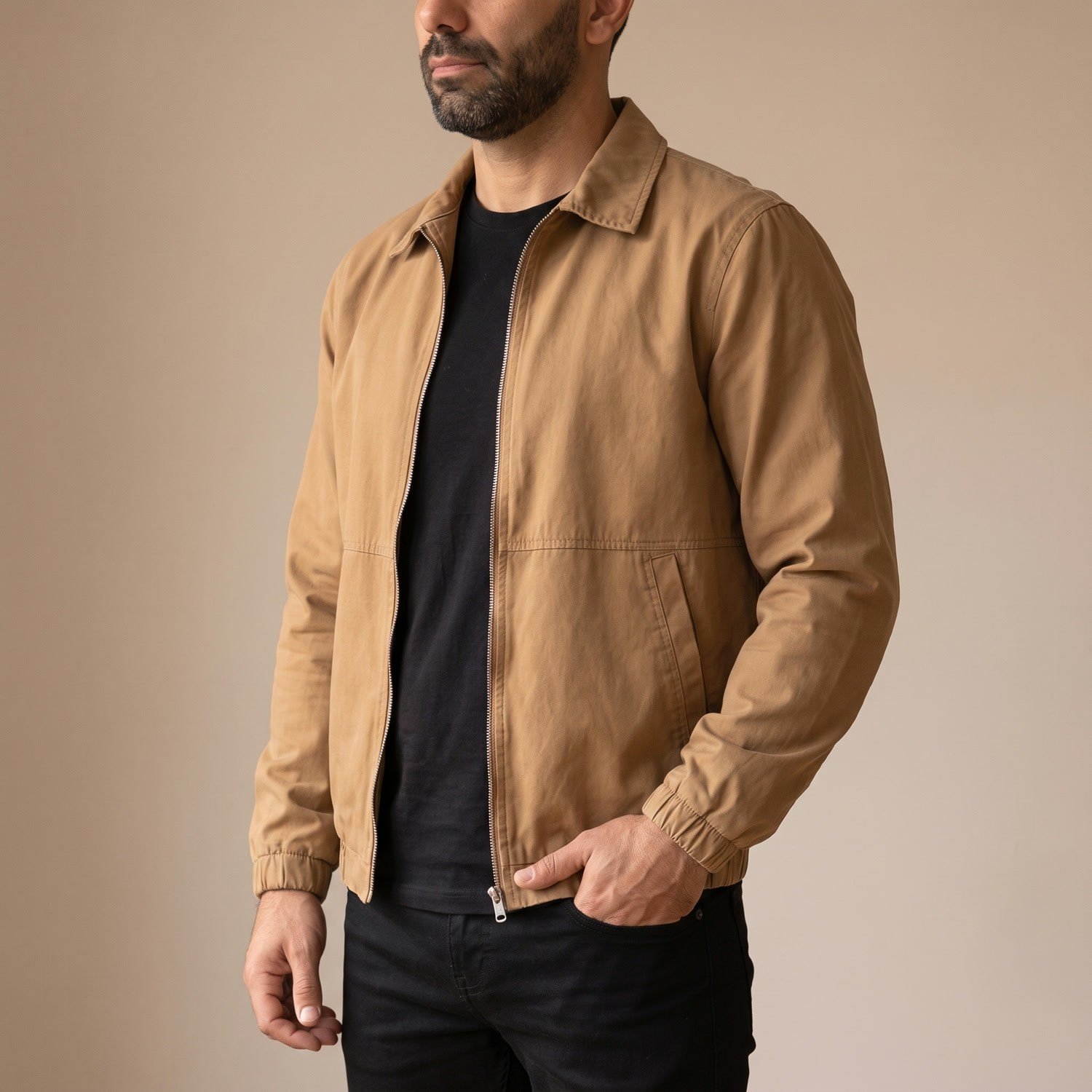 Taba Bomber Ceket Erkek
