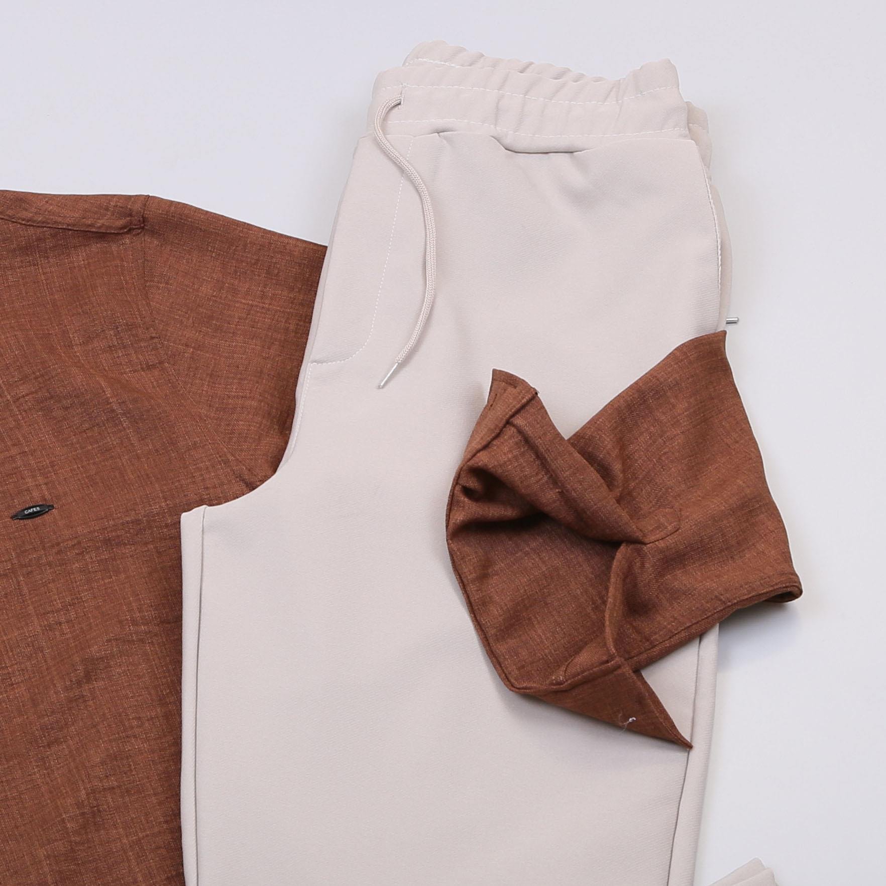 Taba Gömlek Pantolon Ayakkabı Kombin