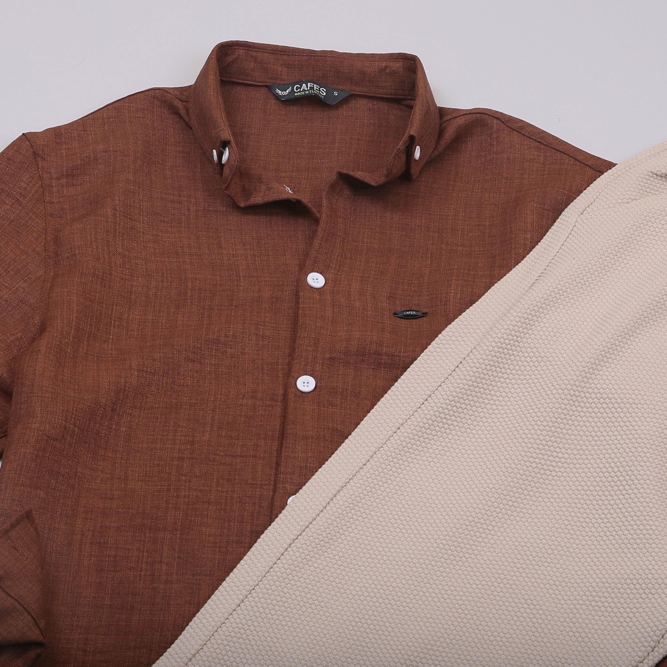 Taba Gömlek Pantolon Ayakkabı Kombin