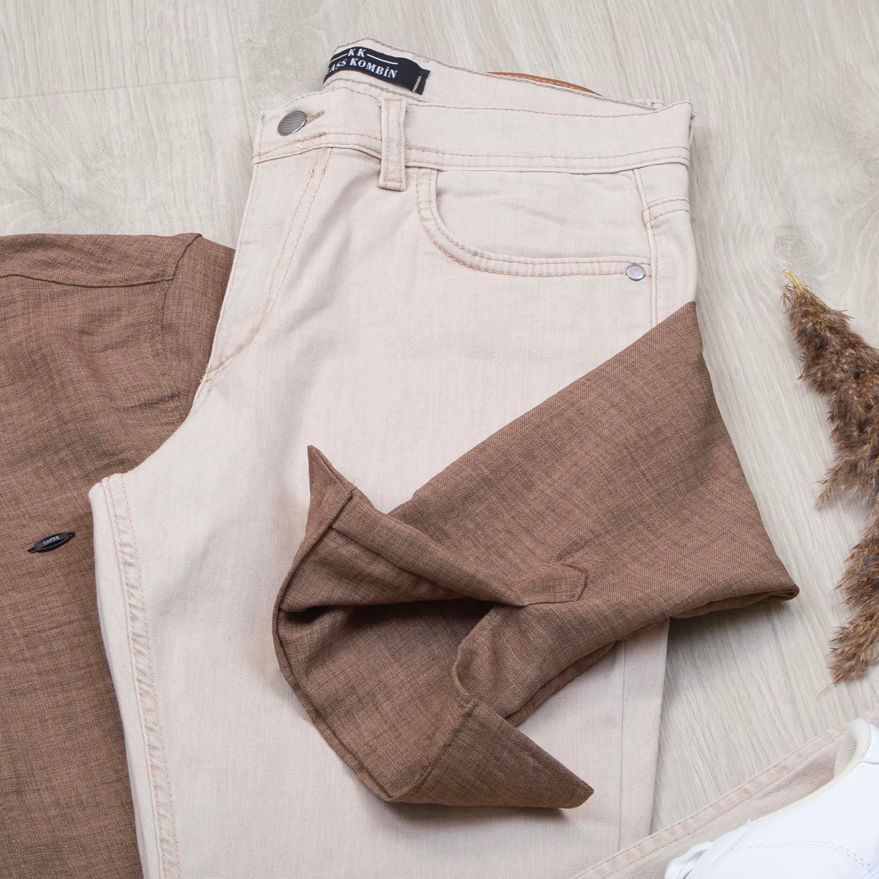 Taba Gömlek Pantolon Ayakkabı Kombin