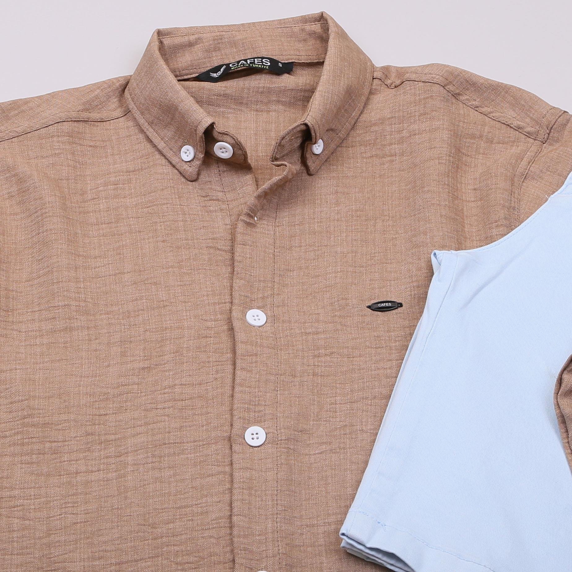 Taba Gömlek Şort Ayakkabı Kombin