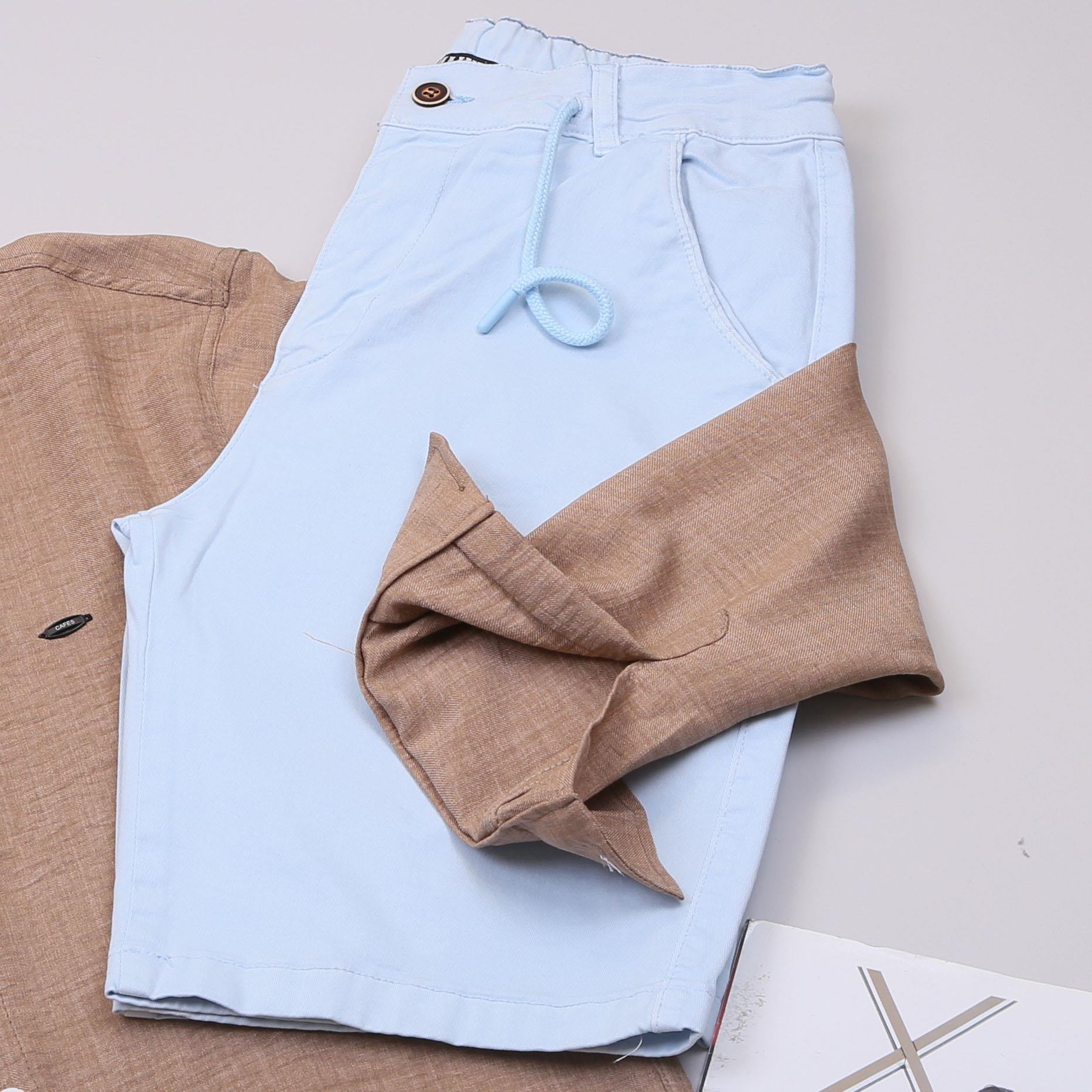 Taba Gömlek Şort Ayakkabı Kombin