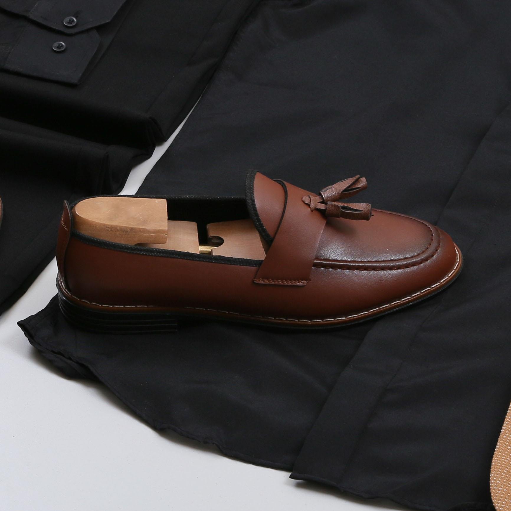 Taba Kırçıllı Blazer Ceket Gömlek Pantolon Ayakkabı Kombin