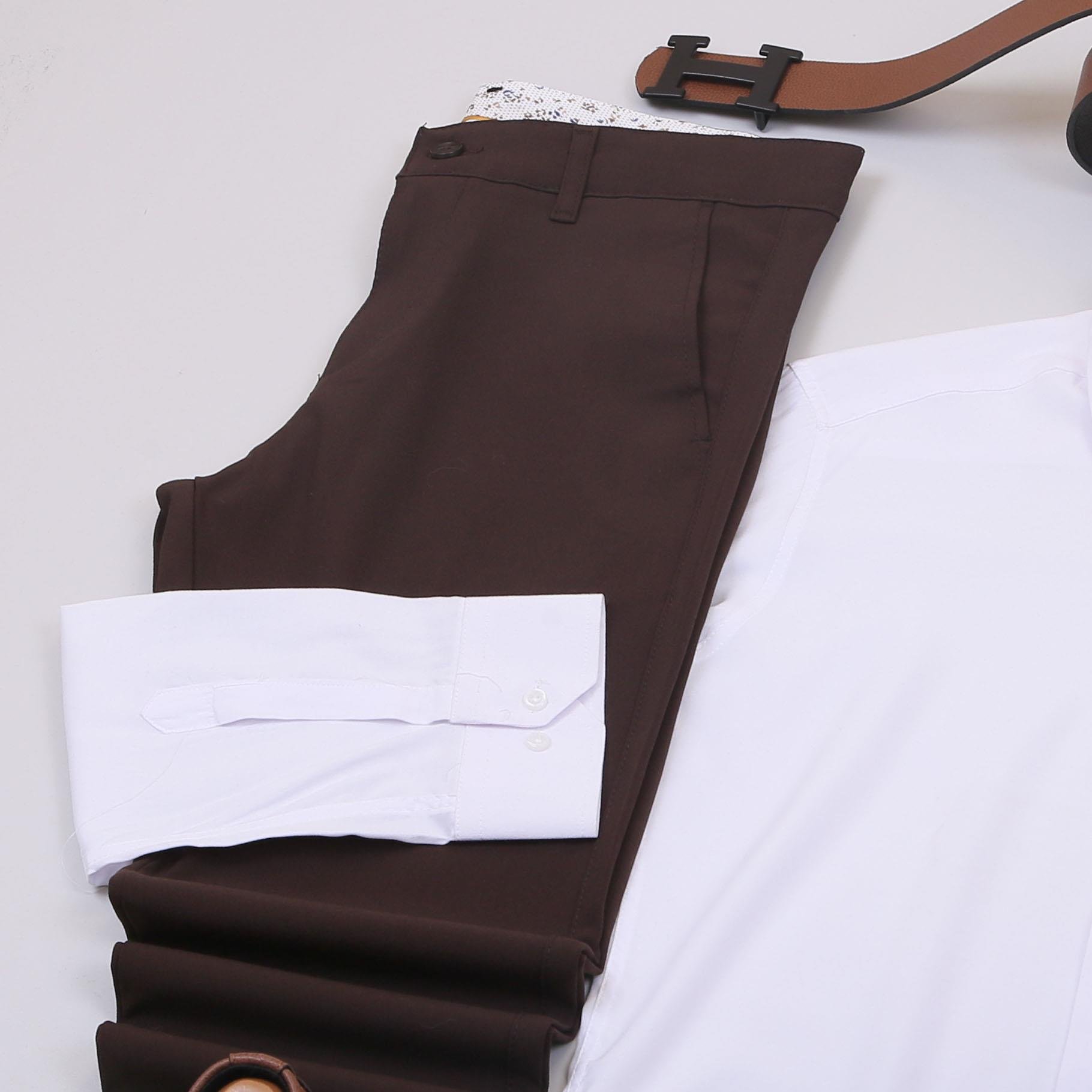 Taba Kırçıllı Blazer Ceket Gömlek Pantolon Ayakkabı Kombin