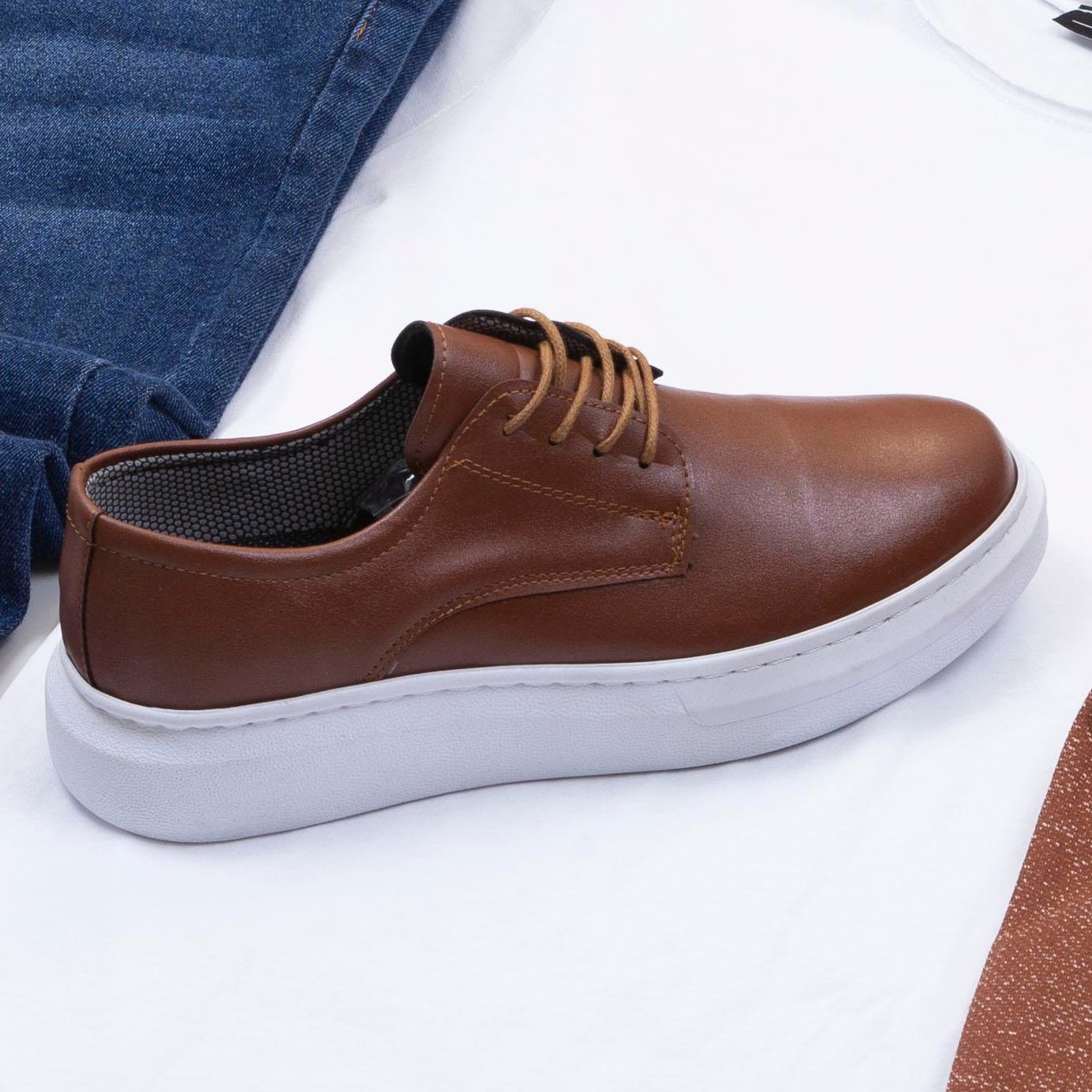 Taba Kırçıllı  Blazer Ceket Tişört Pantolon Ayakkabı Kombin