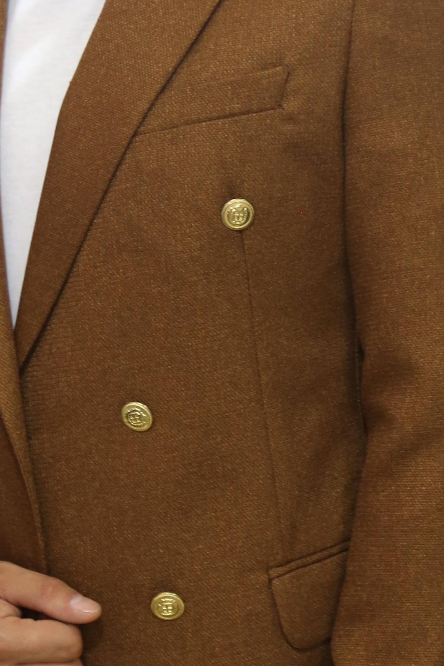 Taba Kruvaze Blazer Ceket