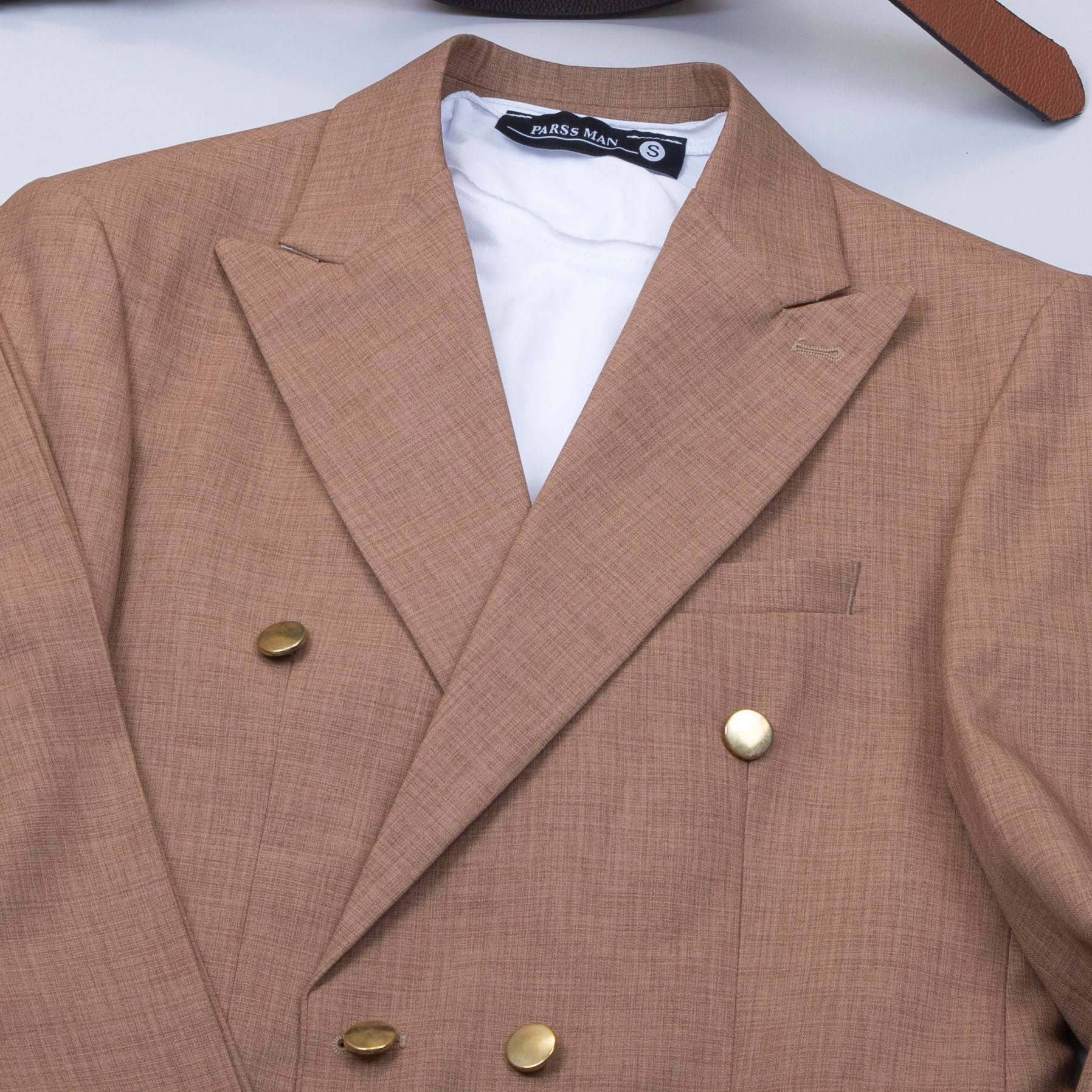 Taba Kruvaze Takım Elbise Kombini