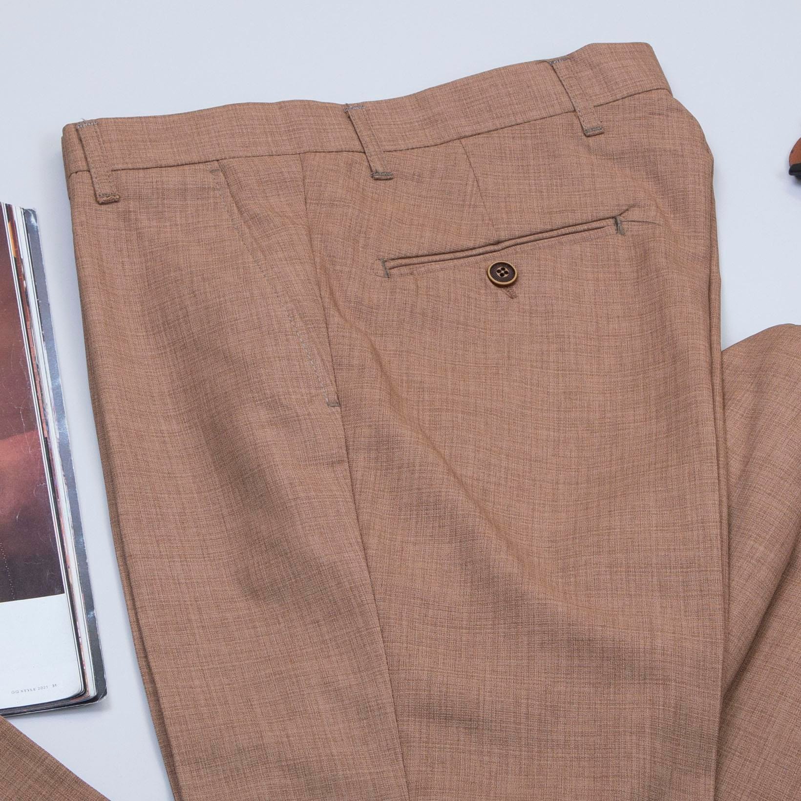 Taba Kruvaze Takım Elbise Kombini