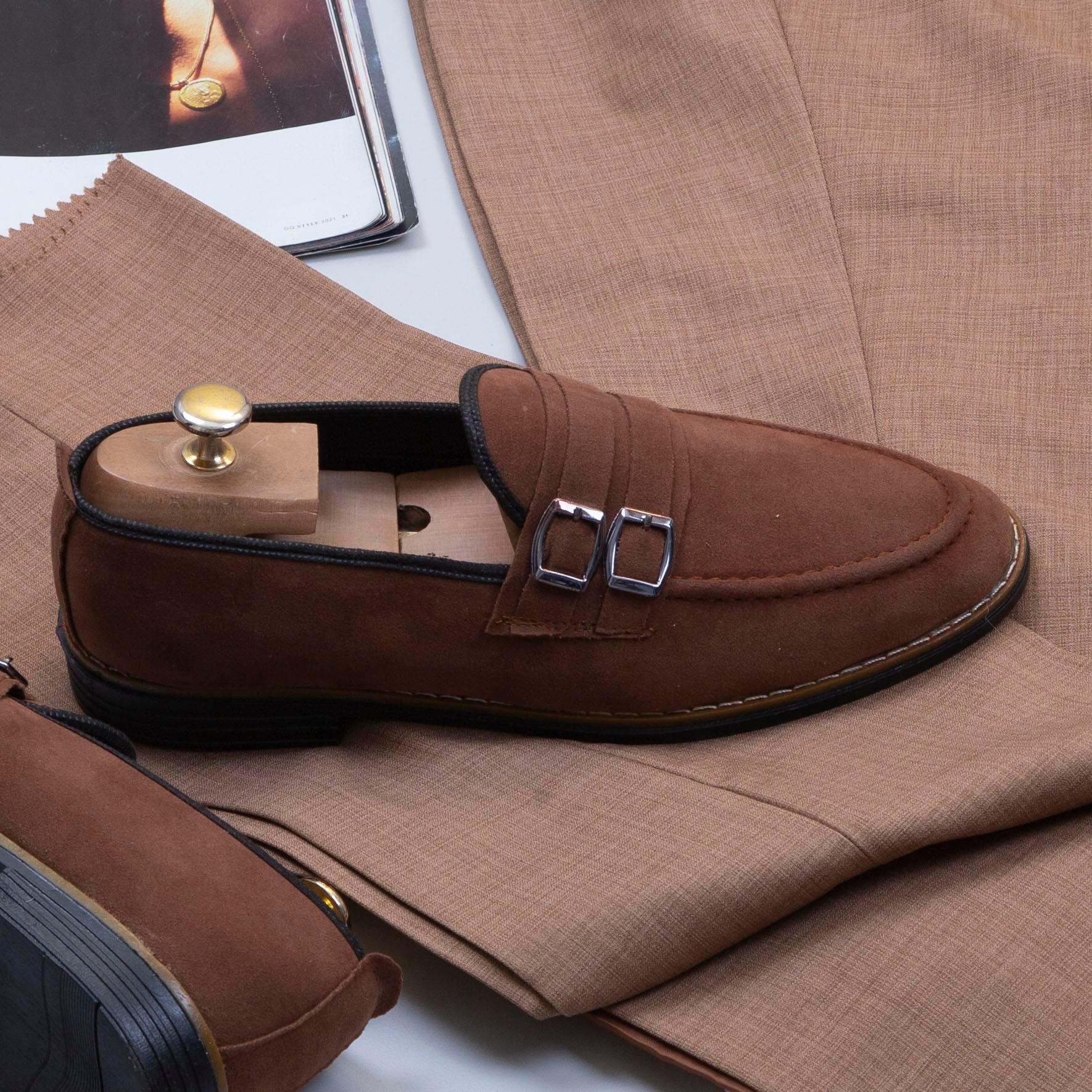 Taba Kruvaze Takım Elbise Kombini