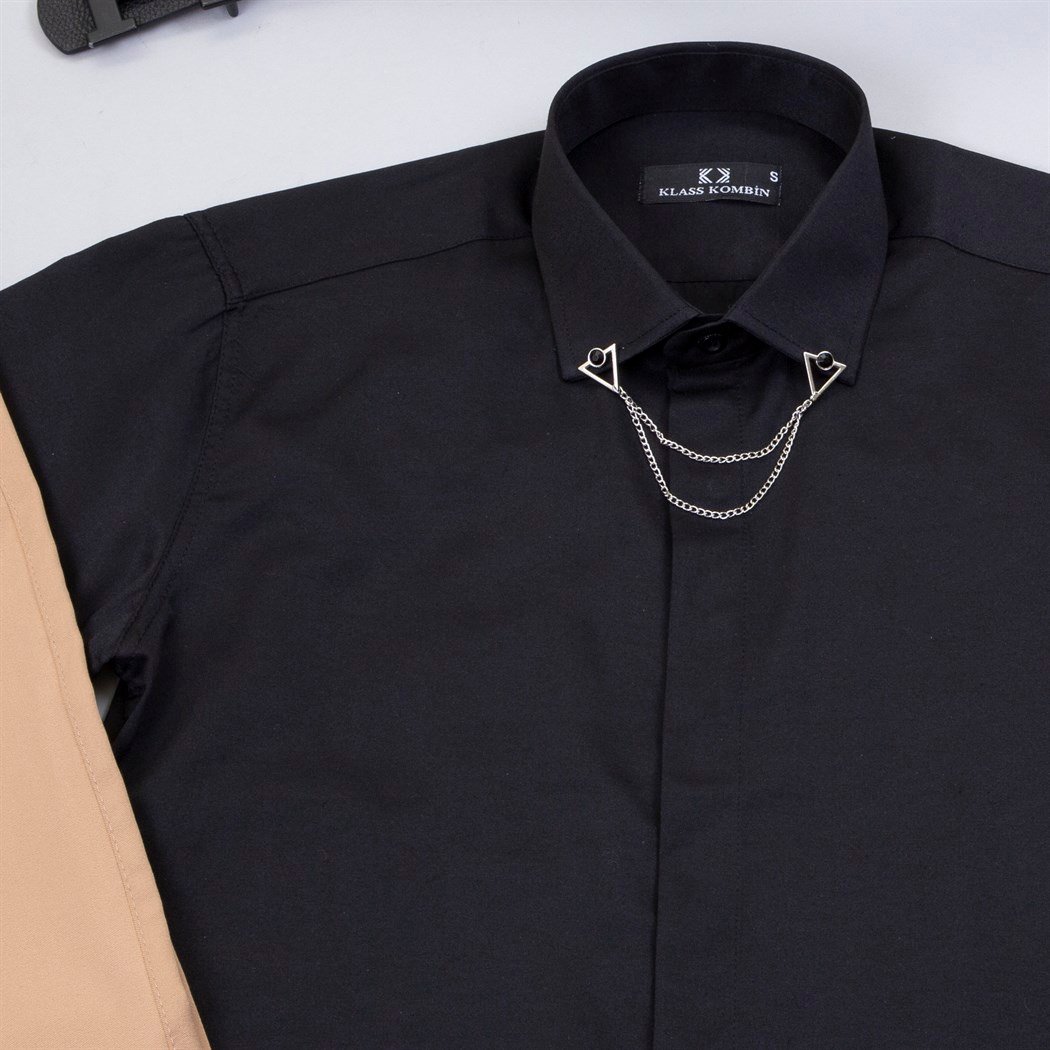 Taba Kumaş Pantolon Gömlek Ayakkabı Kombin