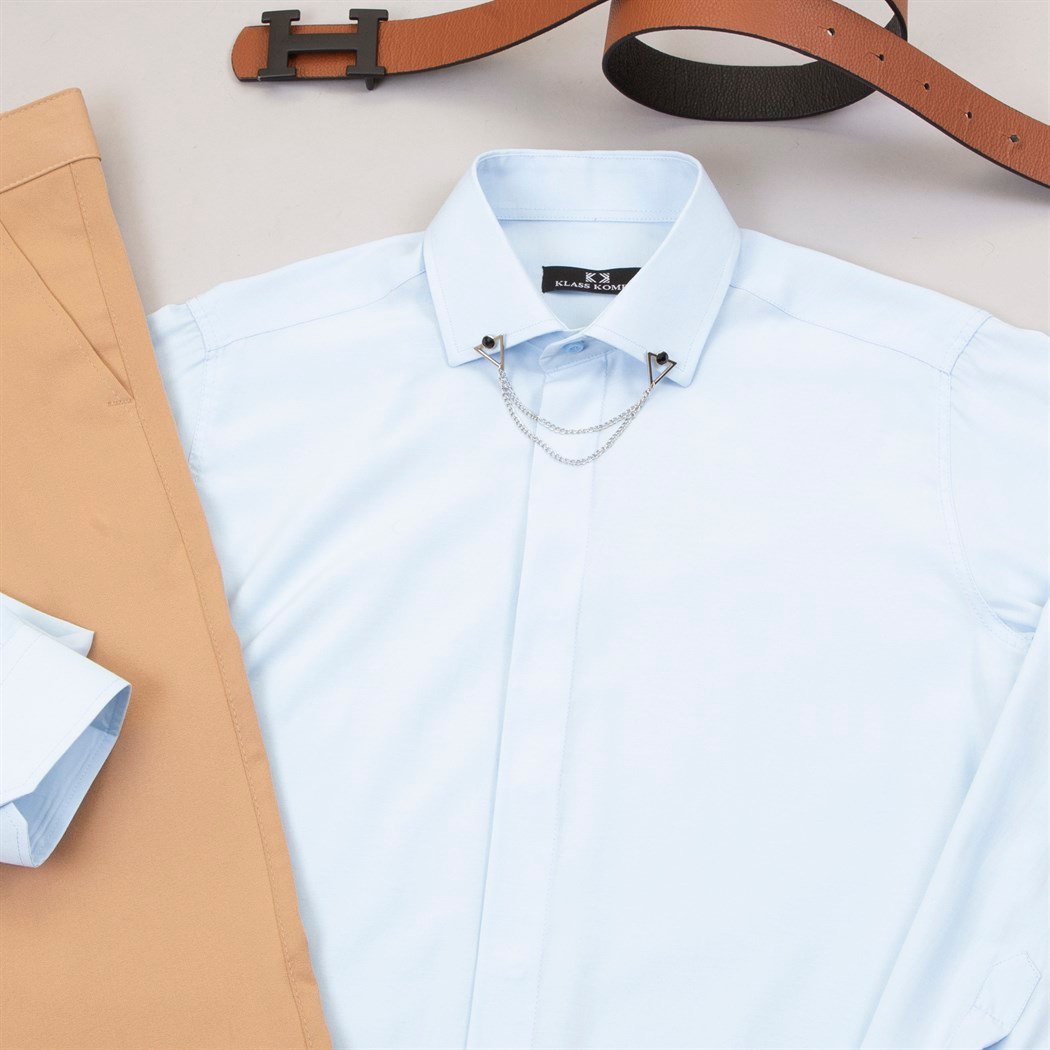 Taba Kumaş Pantolon Gömlek Ayakkabı Kombin