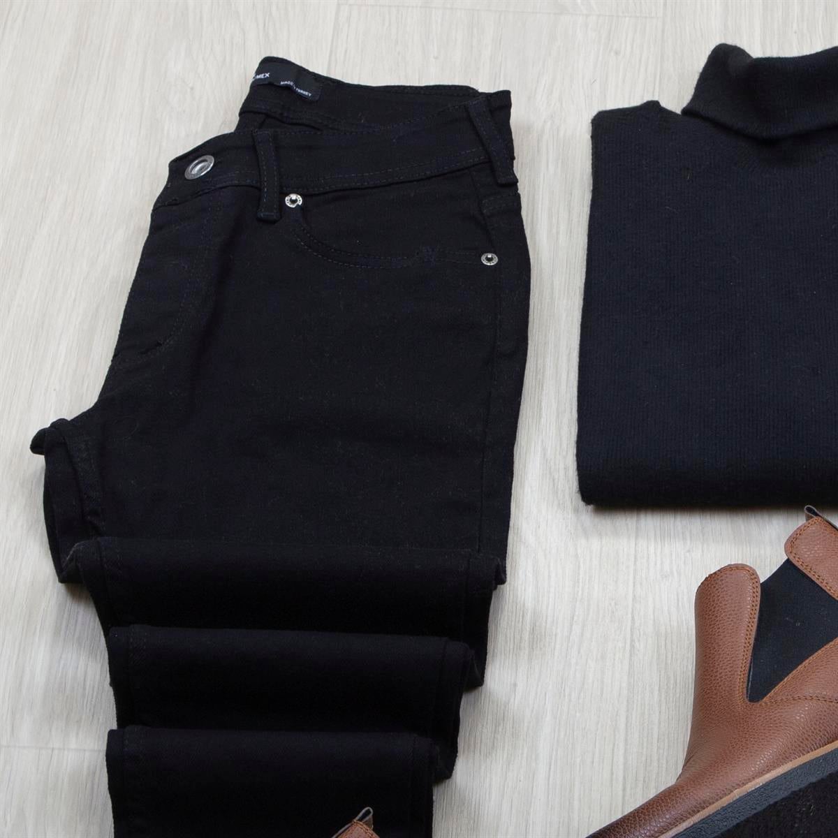 Taba Nubuk Ceket Boğazlı Body Pantolon Bot Kombin