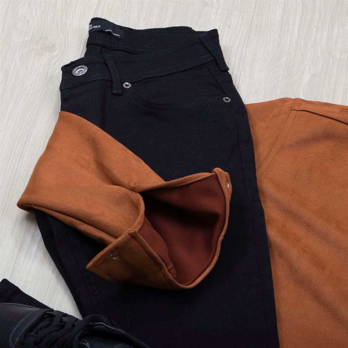 Taba Nubuk Gömlek Pantolon Ayakkabı Kombin