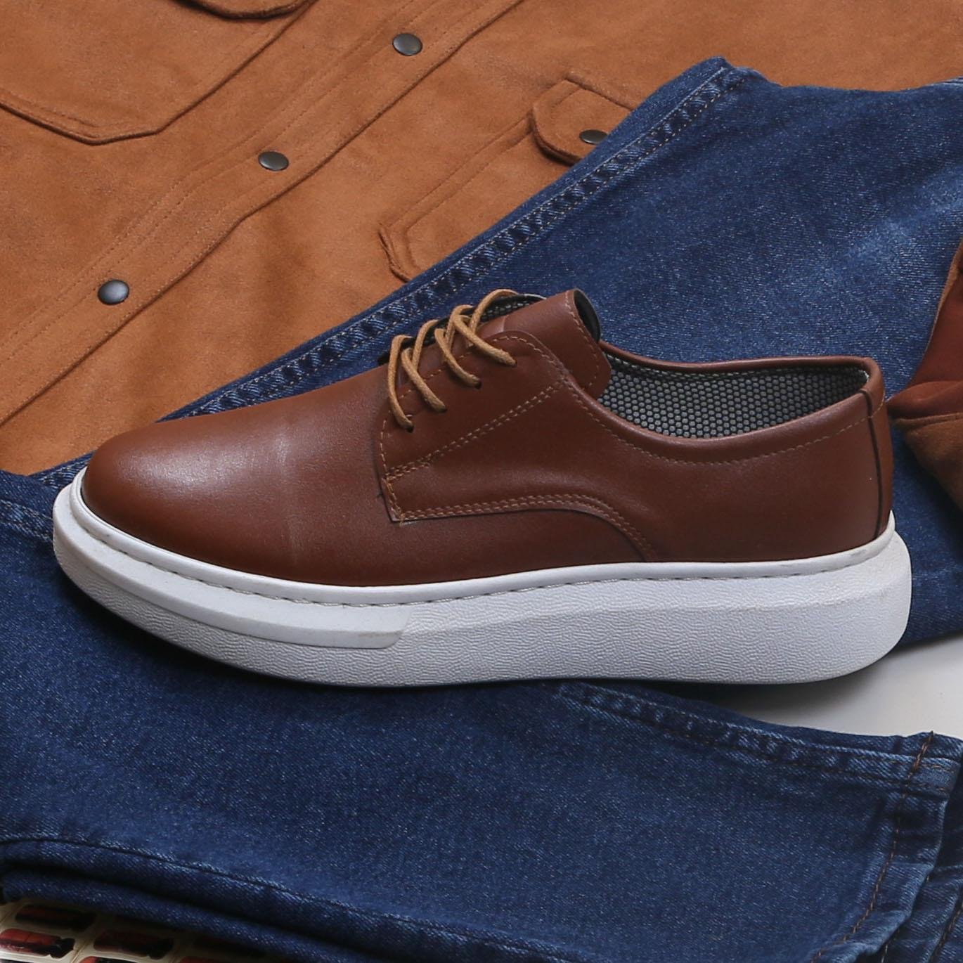 Taba Nubuk Gömlek Pantolon Ayakkabı Kombin