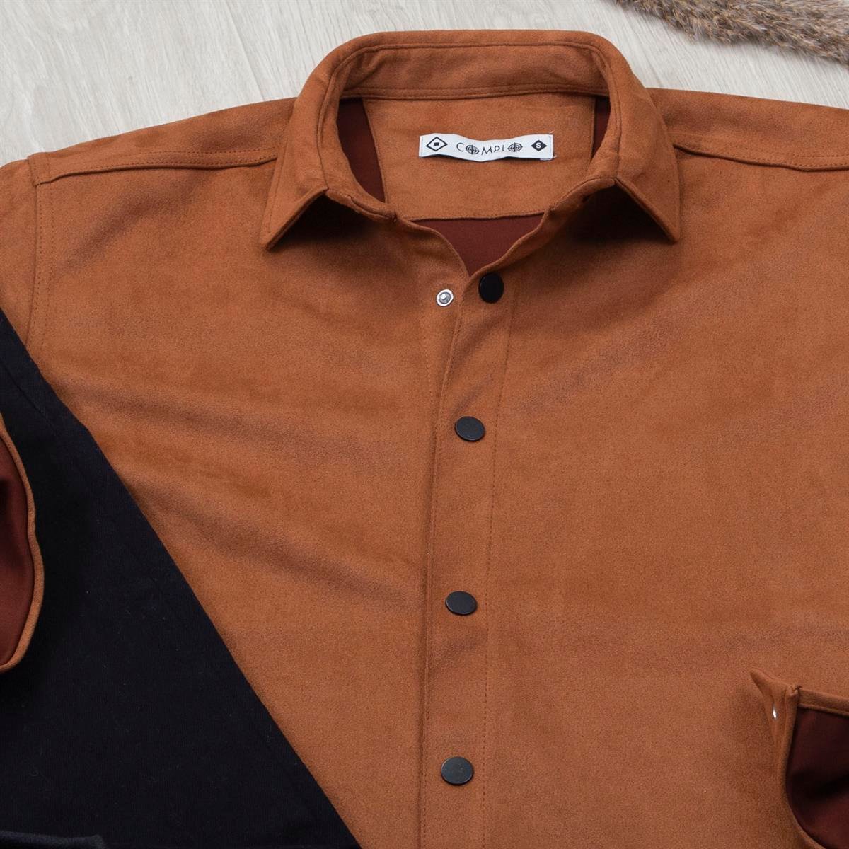 Taba Nubuk Gömlek Pantolon Ayakkabı Kombin