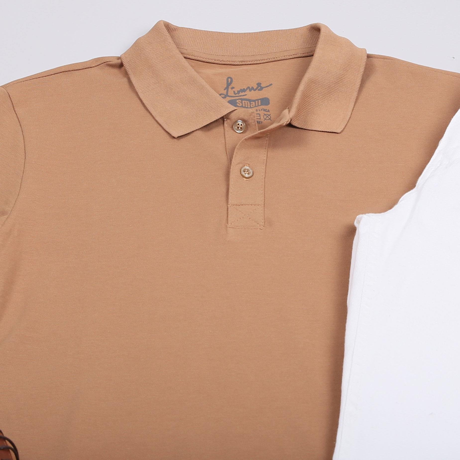 Taba Polo Yaka Tişört Pantolon Ayakkabı Kombin