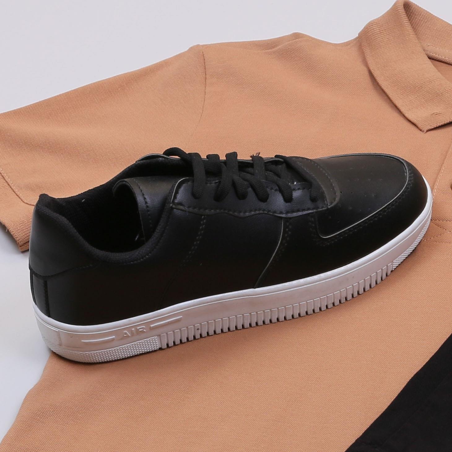 Taba Polo Yaka Tişört Şort Ayakkabı Kombin