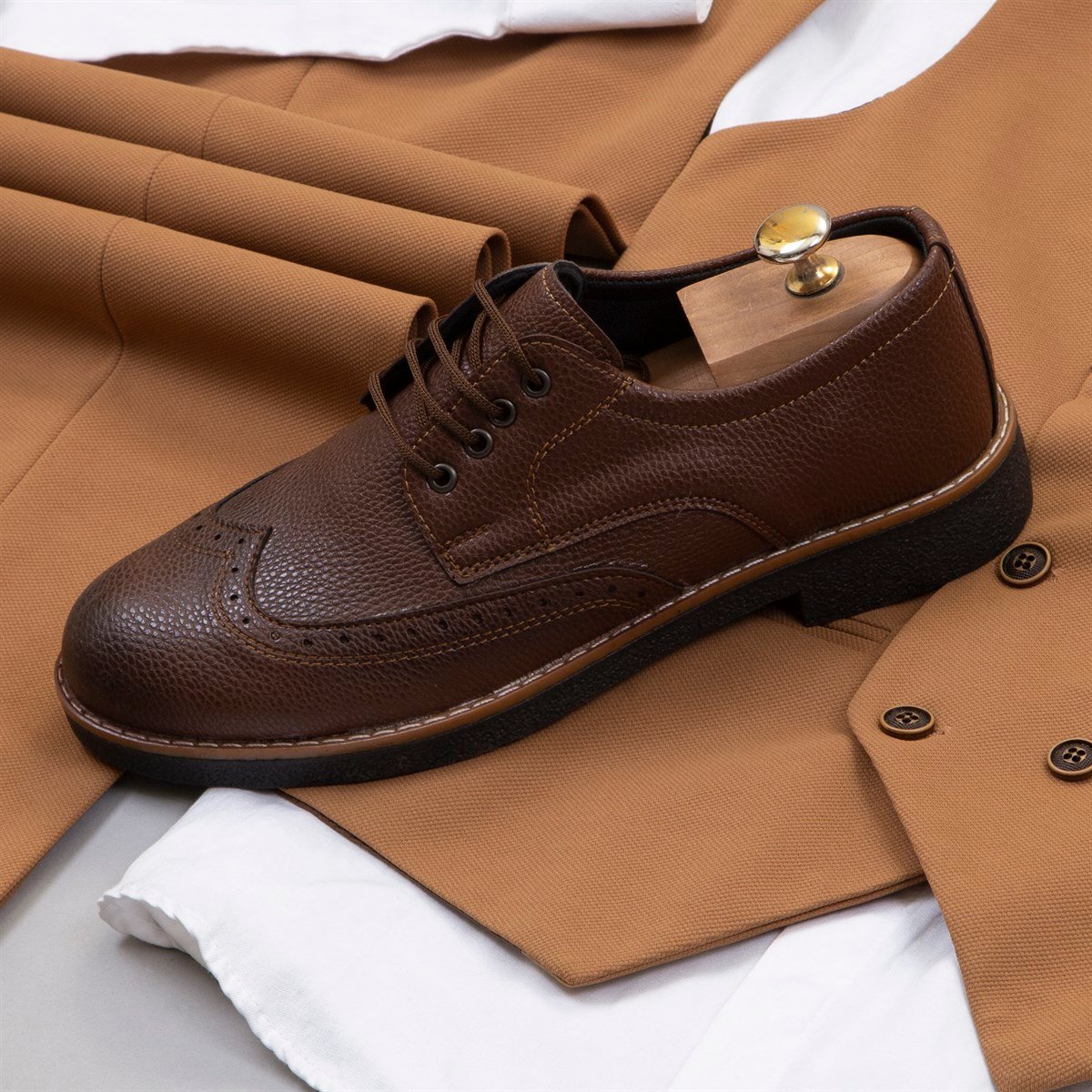 Füme Takım Elbise Kombini