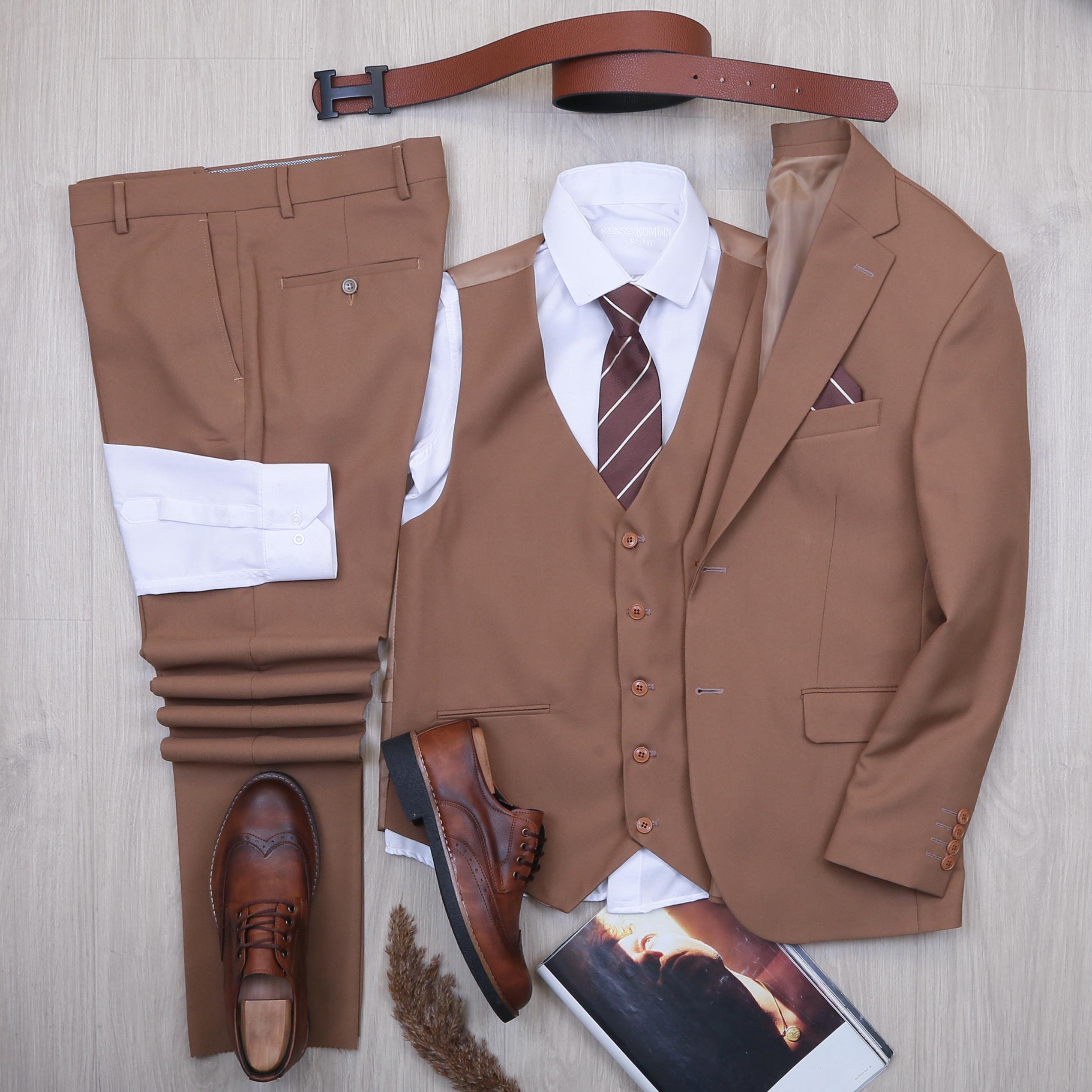 Taba Takım Elbise Kombini