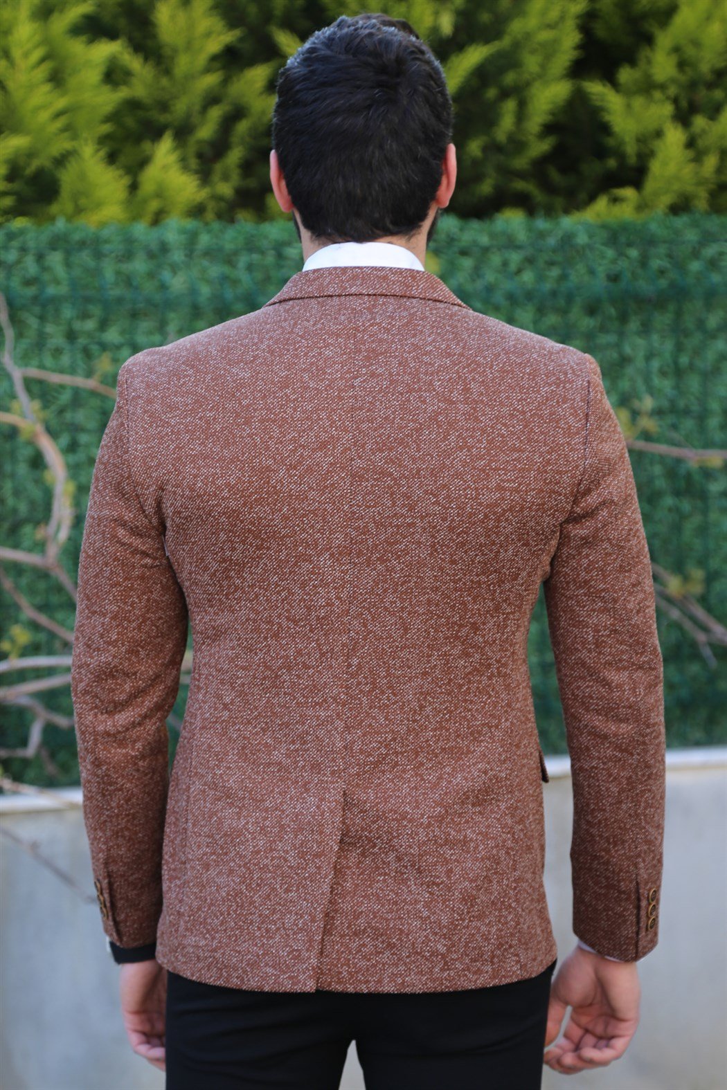 Taba Tek Düğme Blazer Ceket