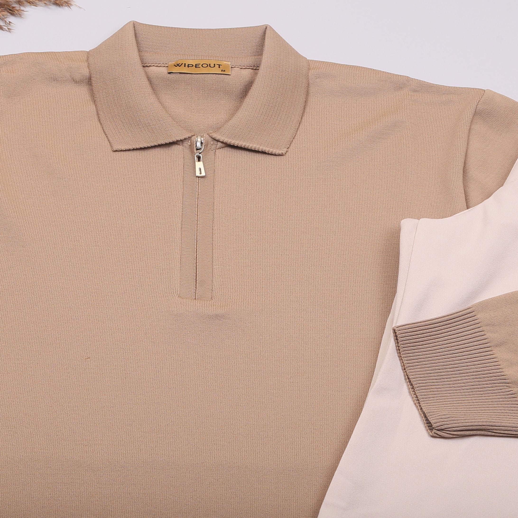 Bej Triko Polo Yaka Pantolon Ayakkabı Kombin