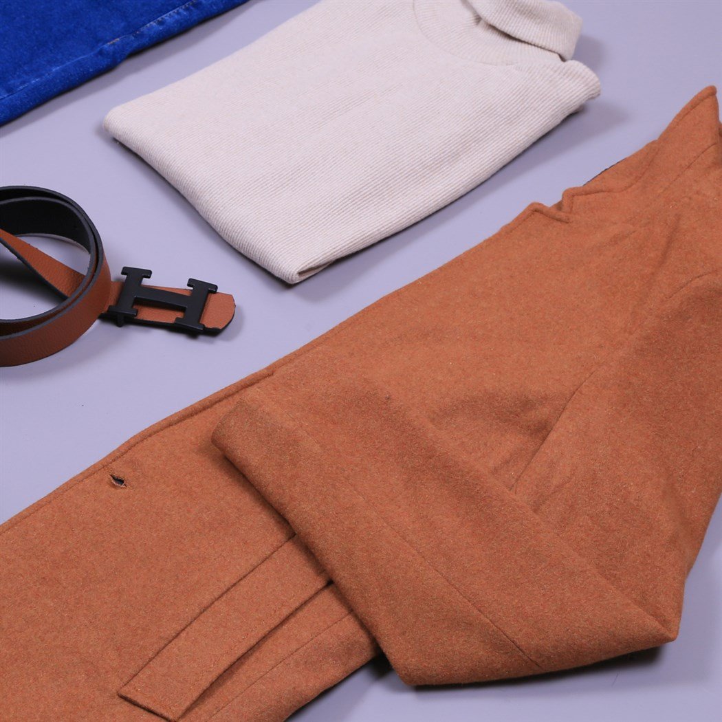 Taba Uzun Ceket Bot Pantolon Kazak kombini